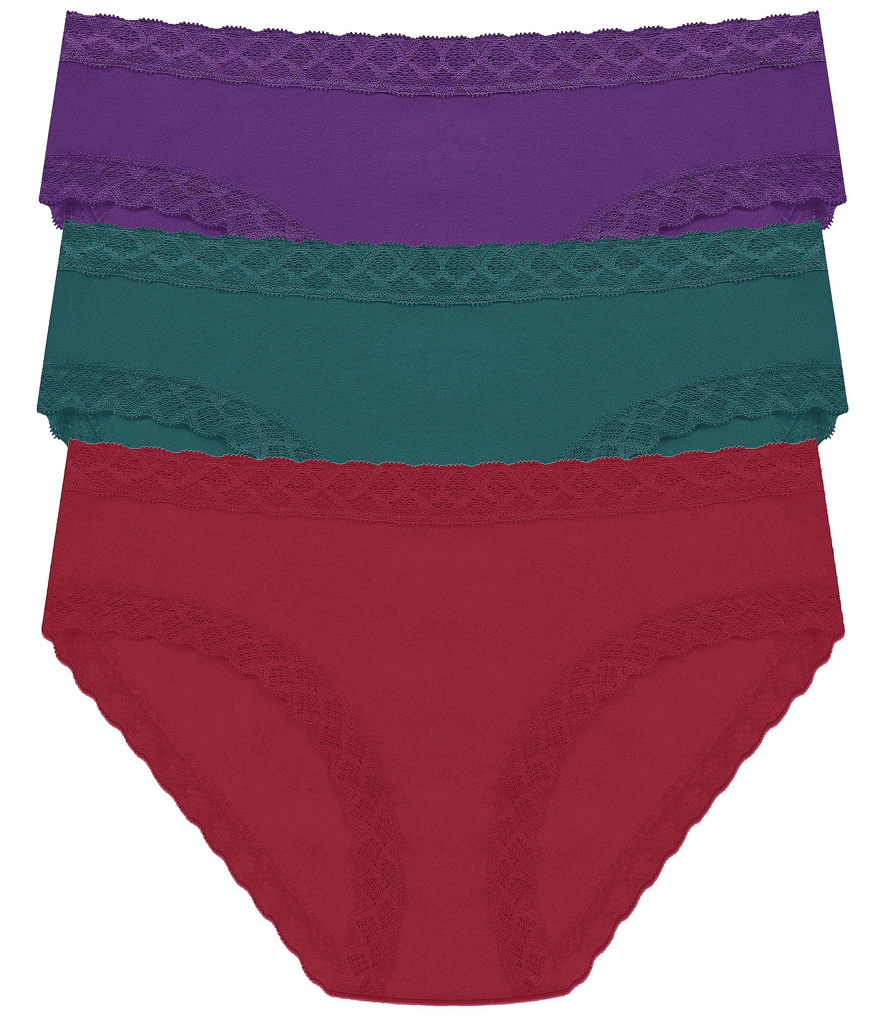 Natori Bliss Girl Lace Trim Brief Panty 3-Pack