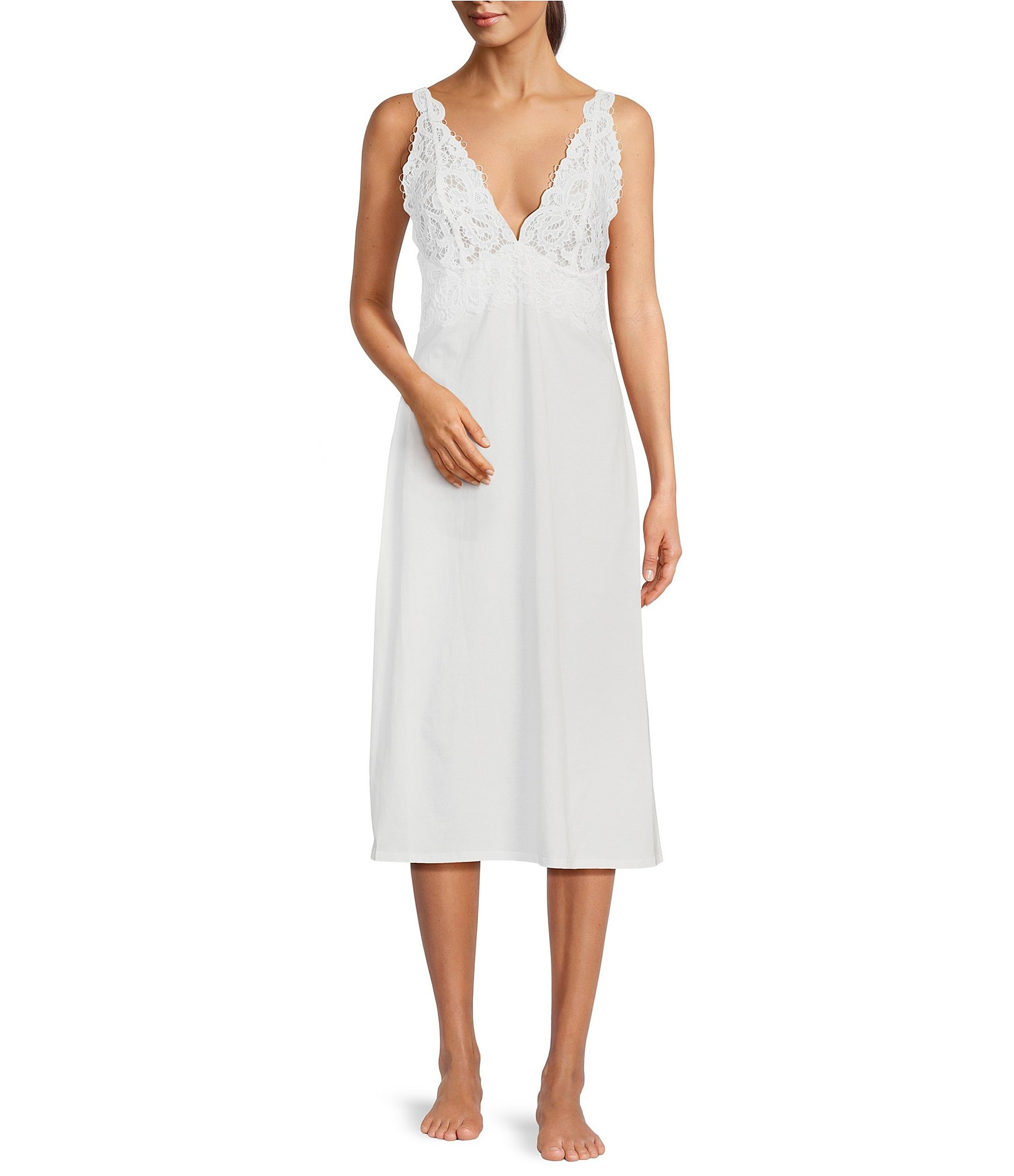In Bloom by Jonquil Satin & Lace Long Nightgown | Dillard's