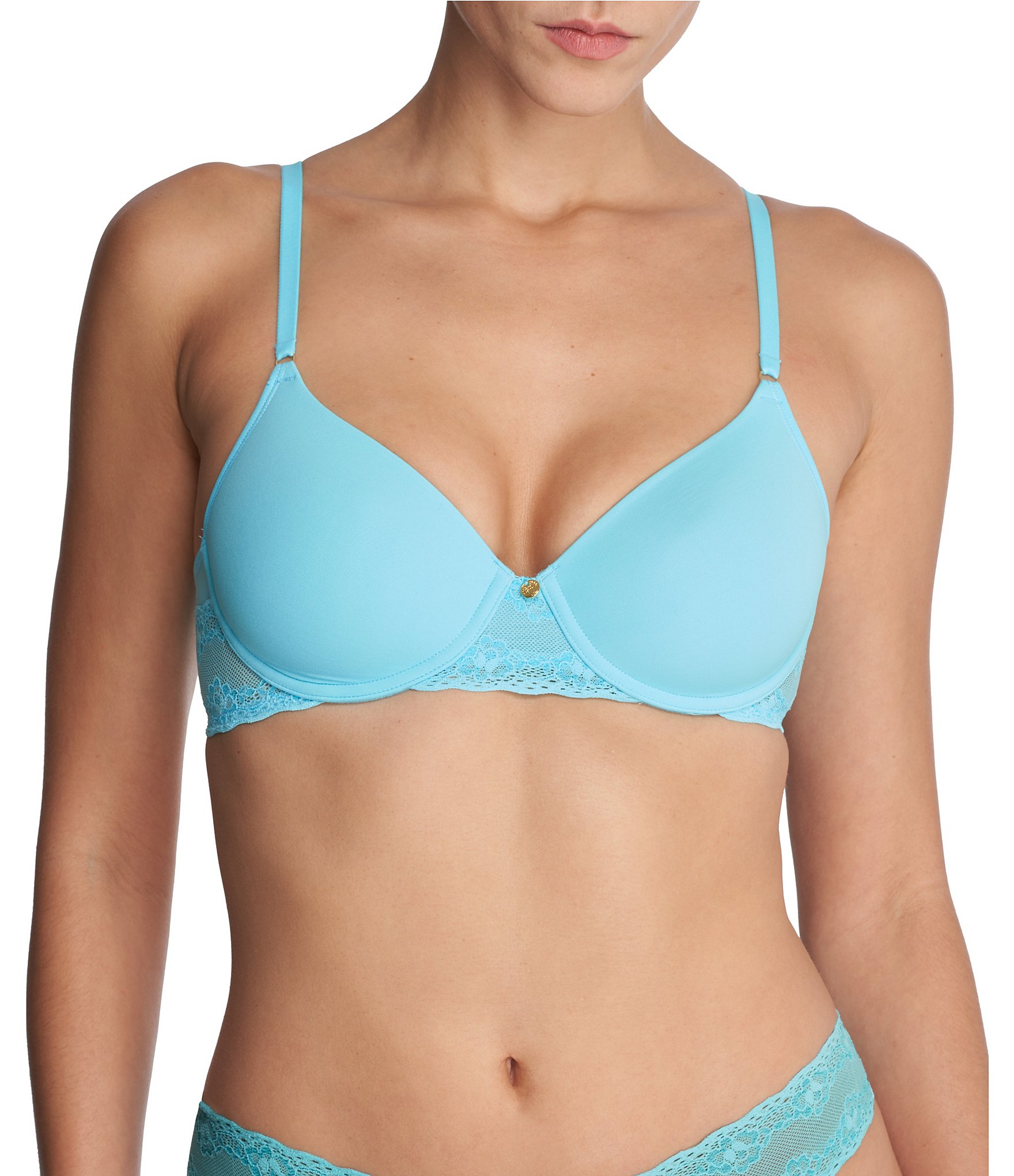 Natori Bliss Perfection Contour Underwire Lace Trim T-Shirt Bra