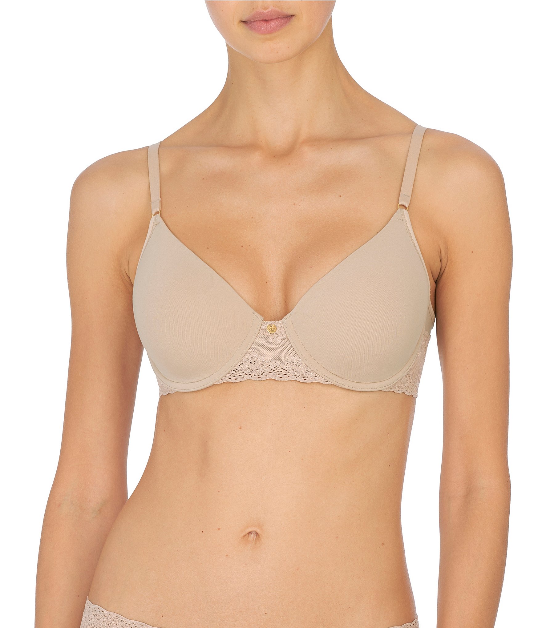 Natori Bliss Perfection Contour Underwire Lace Trim T-Shirt Bra