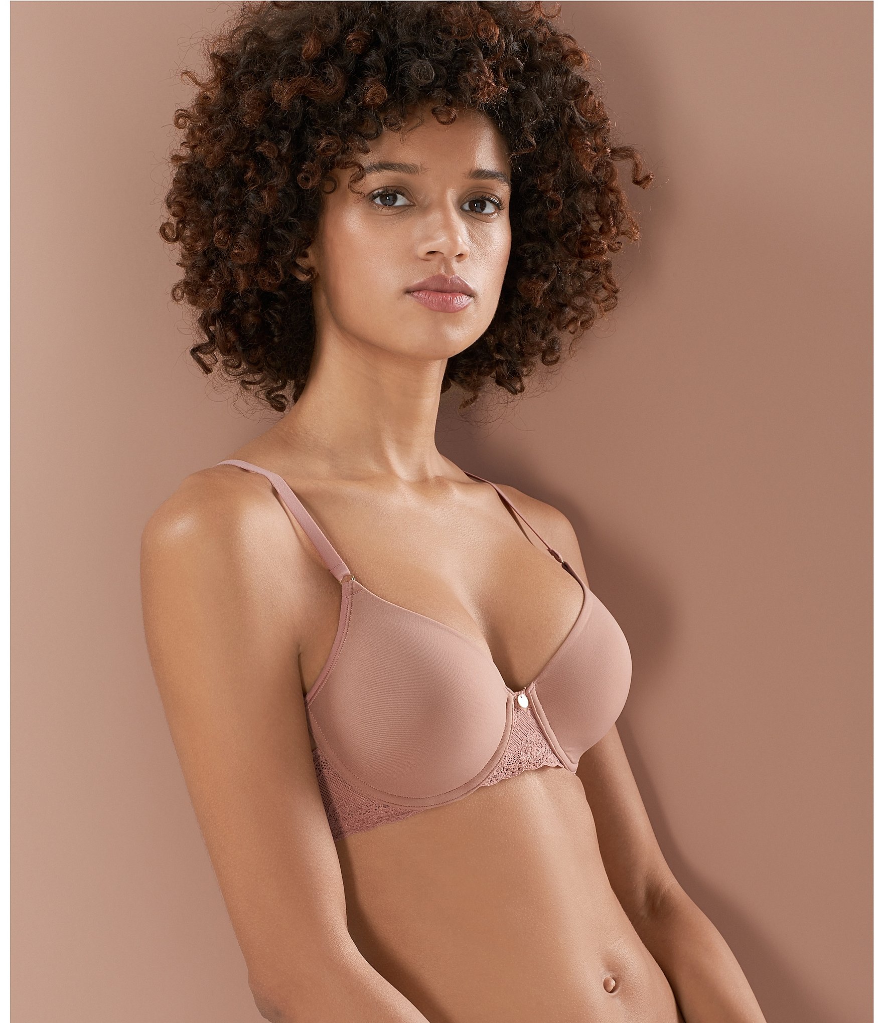 Natori Bliss Perfection Contour Underwire Lace Trim T-Shirt Bra