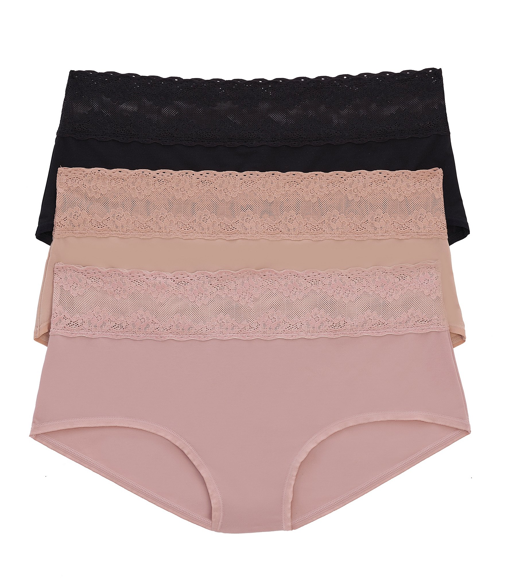 Natori Pure Luxe Lace Waist Boyshort Panty | Dillard's