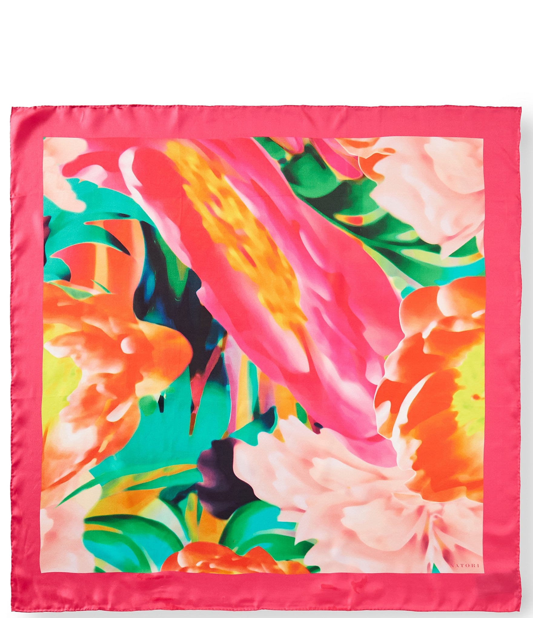 Natori Garbo Print Silk Square Scarf