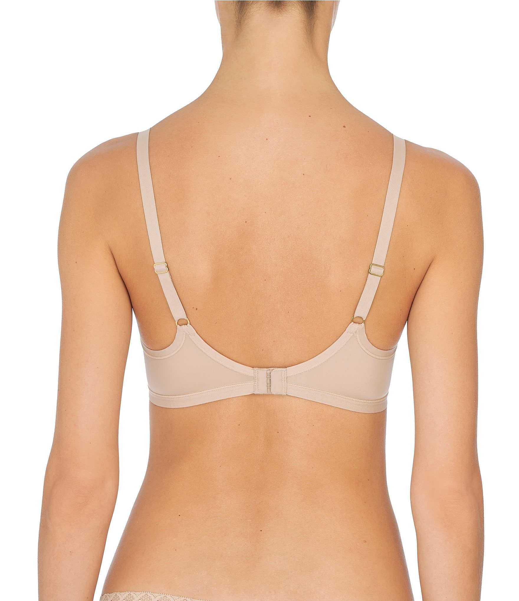 Natori Hidden Glamour Full-Busted U-Back Lace-Trimmed Contour Underwire Bra