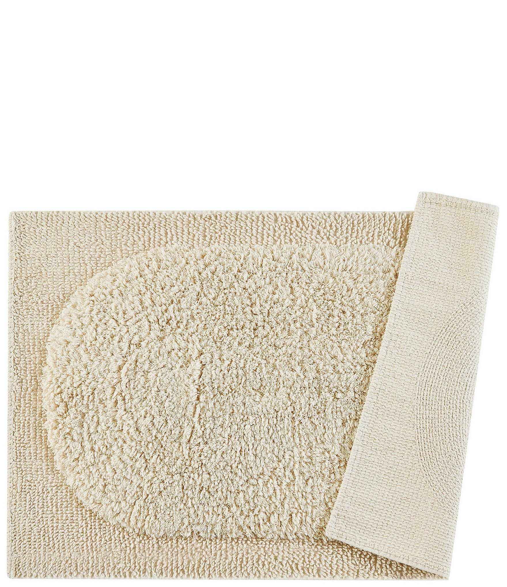 Natori Infinity Collection Cotton Woven Border Bath Rug
