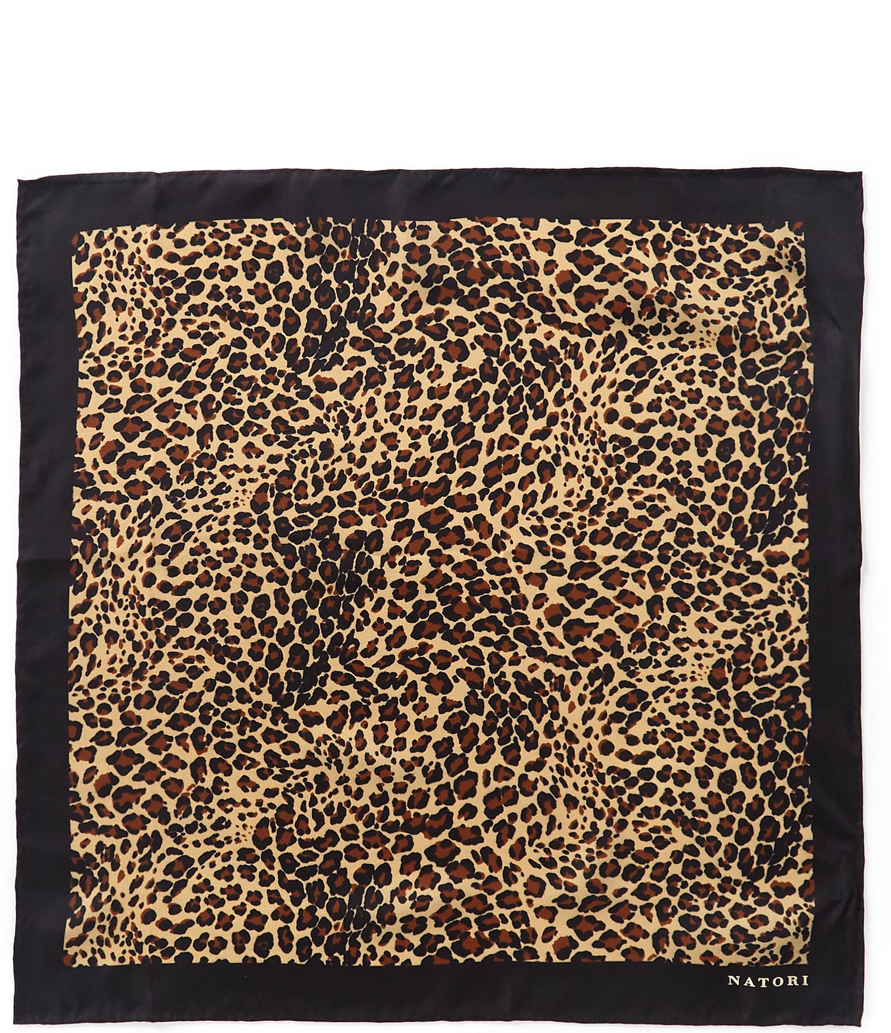 Natori Jaguar Print Silk Square Scarf
