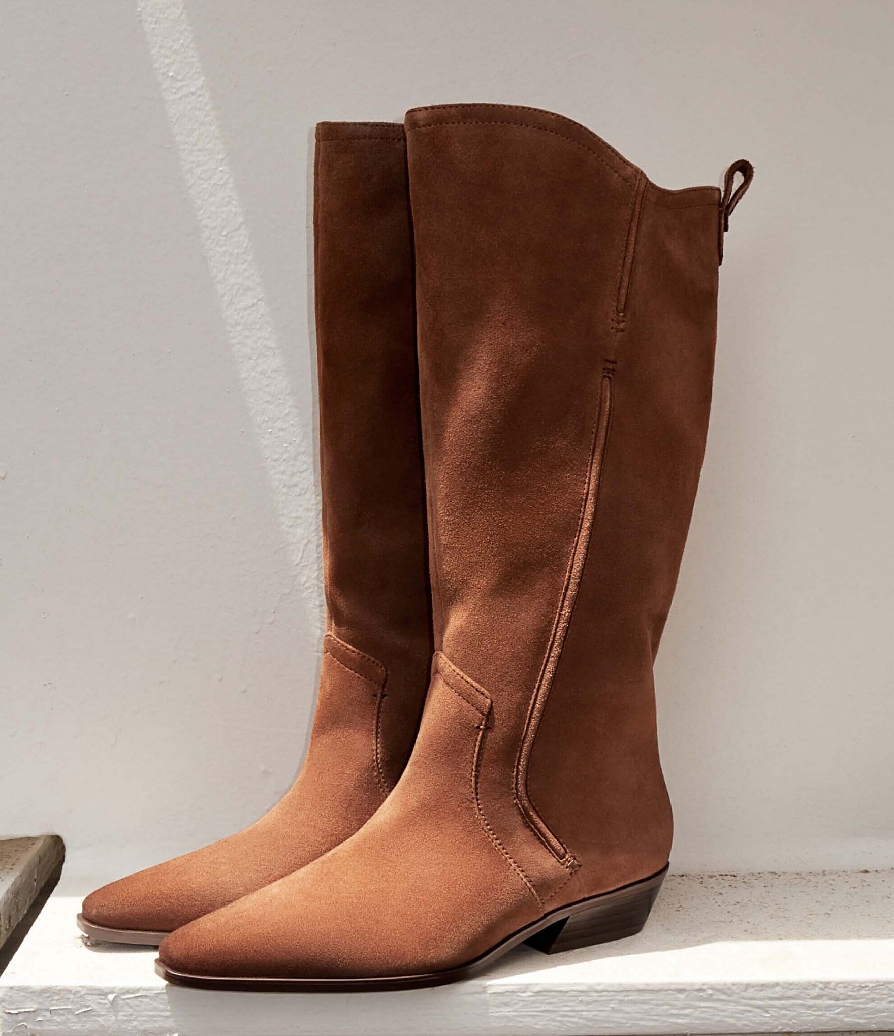 Naturalizer 27 EDIT Brooke Suede Tall Western Boots