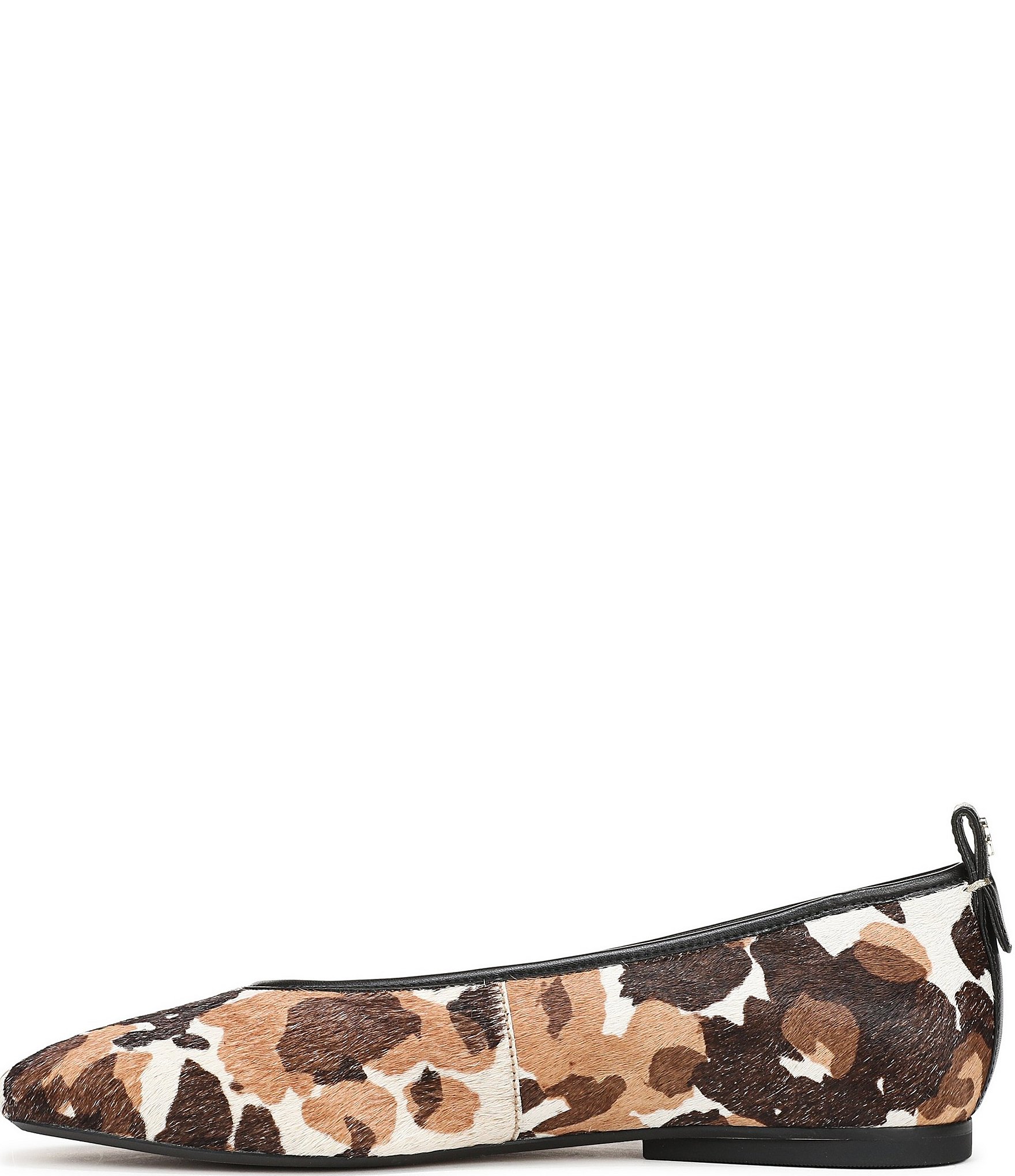 Naturalizer 27 EDIT Carla Cow Print Calf Hair Square Toe Ballet Flats