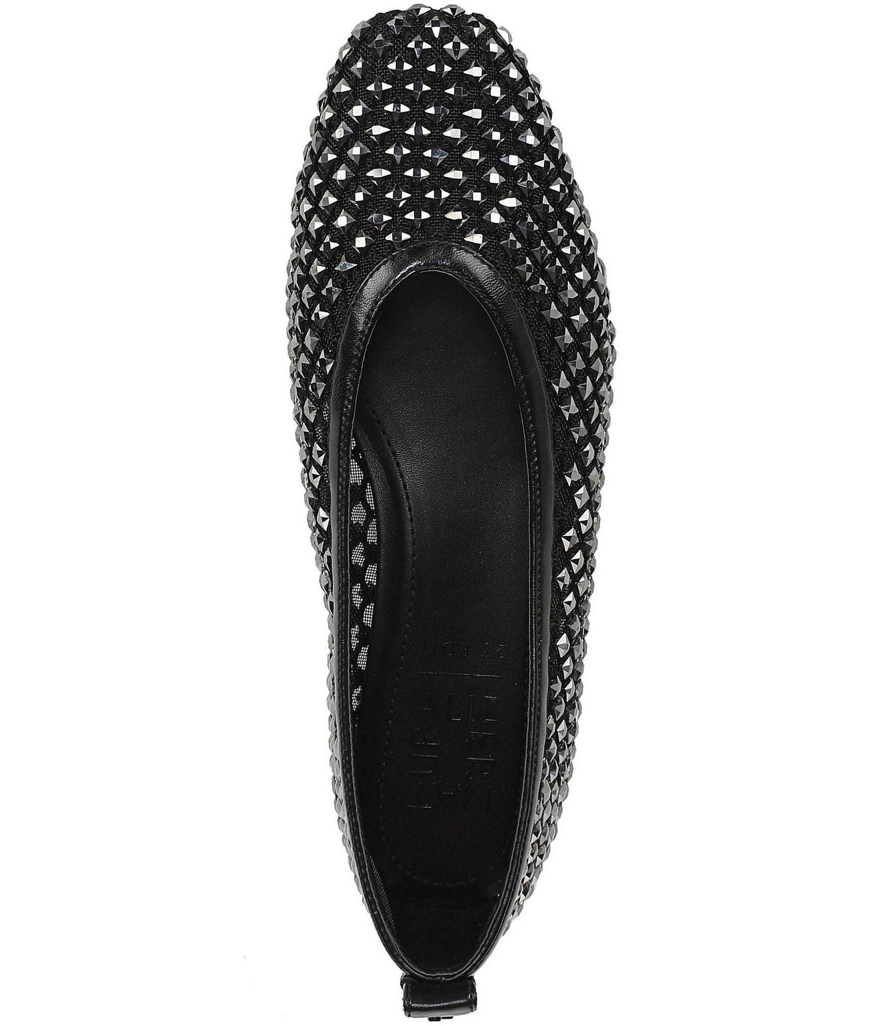 Naturalizer 27 EDIT Carla Mesh Embellished Square Toe Ballet Flats