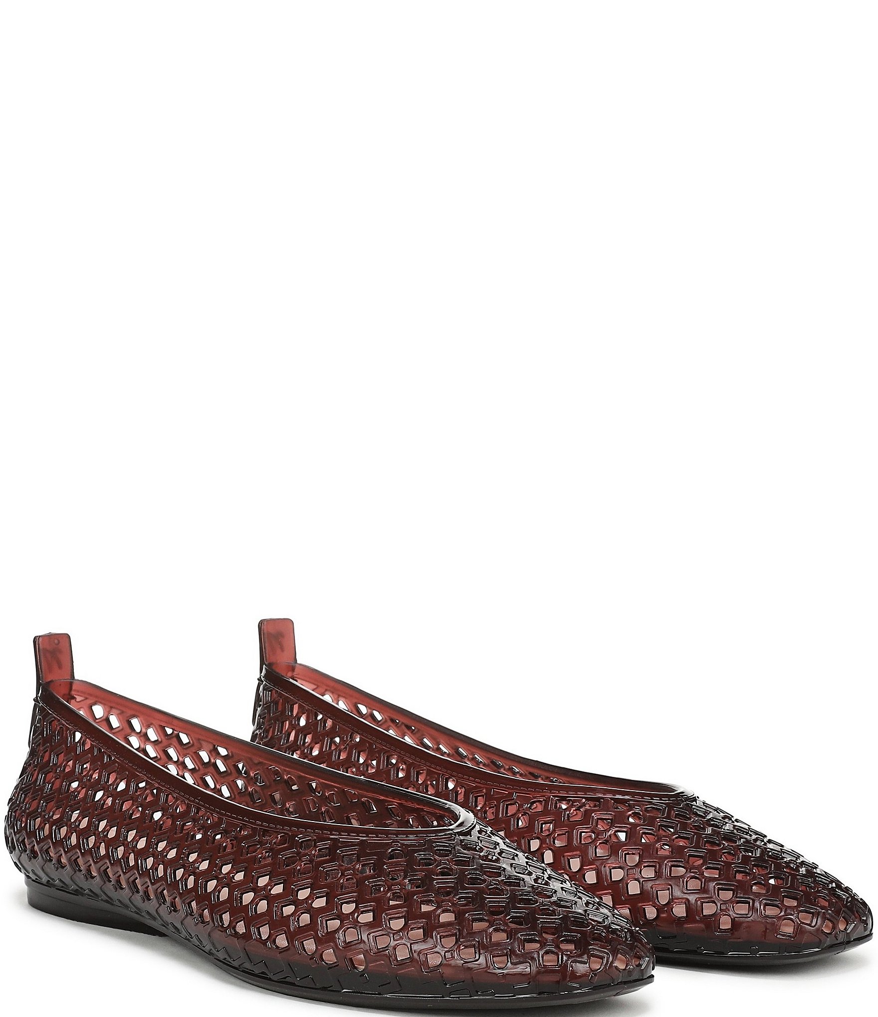 Naturalizer 27 EDIT Carla Perforated Jelly Square Toe Ballet Flats