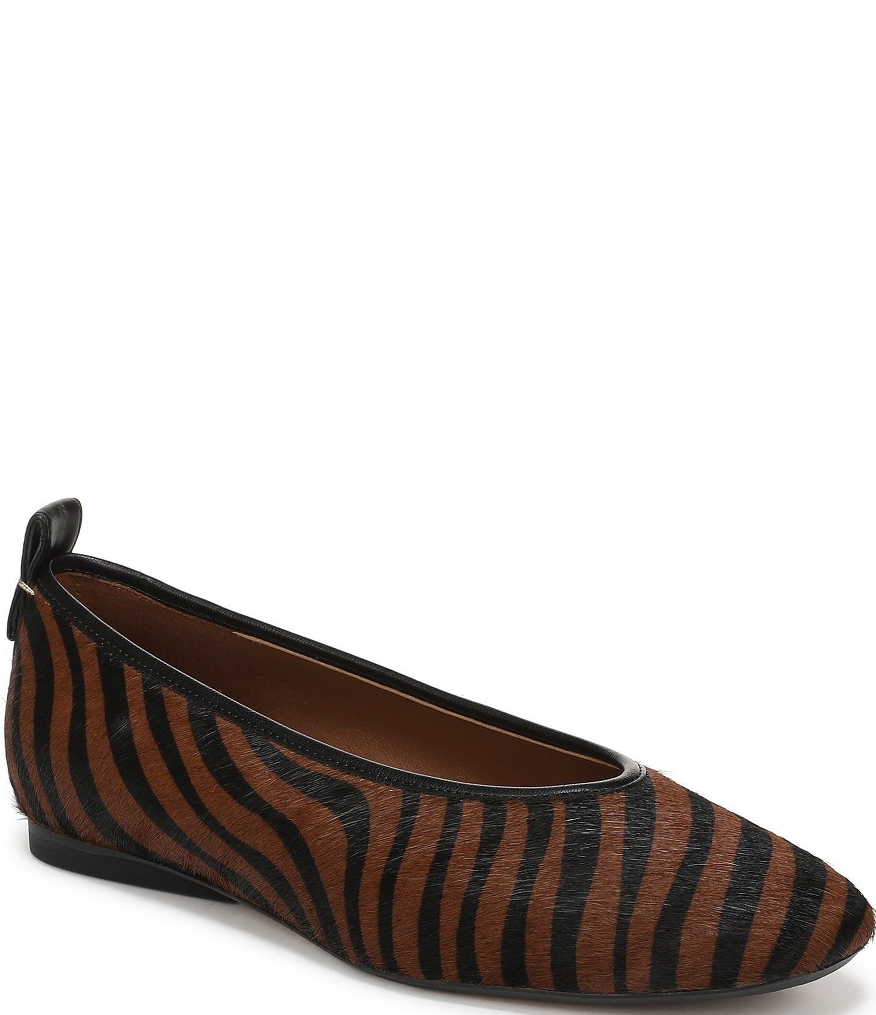 Naturalizer 27 EDIT Carla Zebra Print Calf Hair Square Toe Ballet Flats