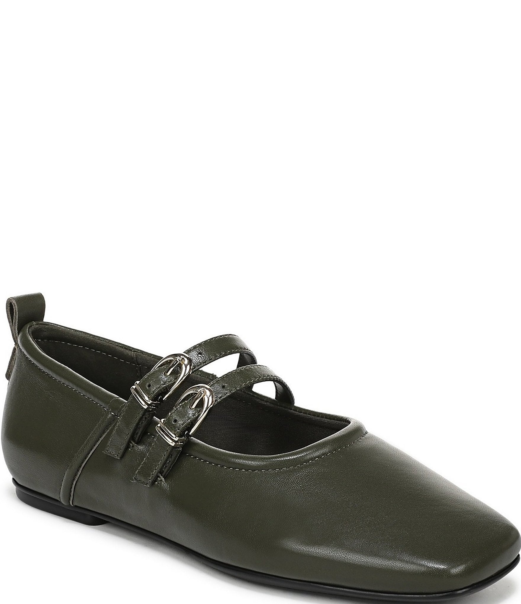 Naturalizer 27 EDIT Dawn Leather Square Toe Mary Jane Flats