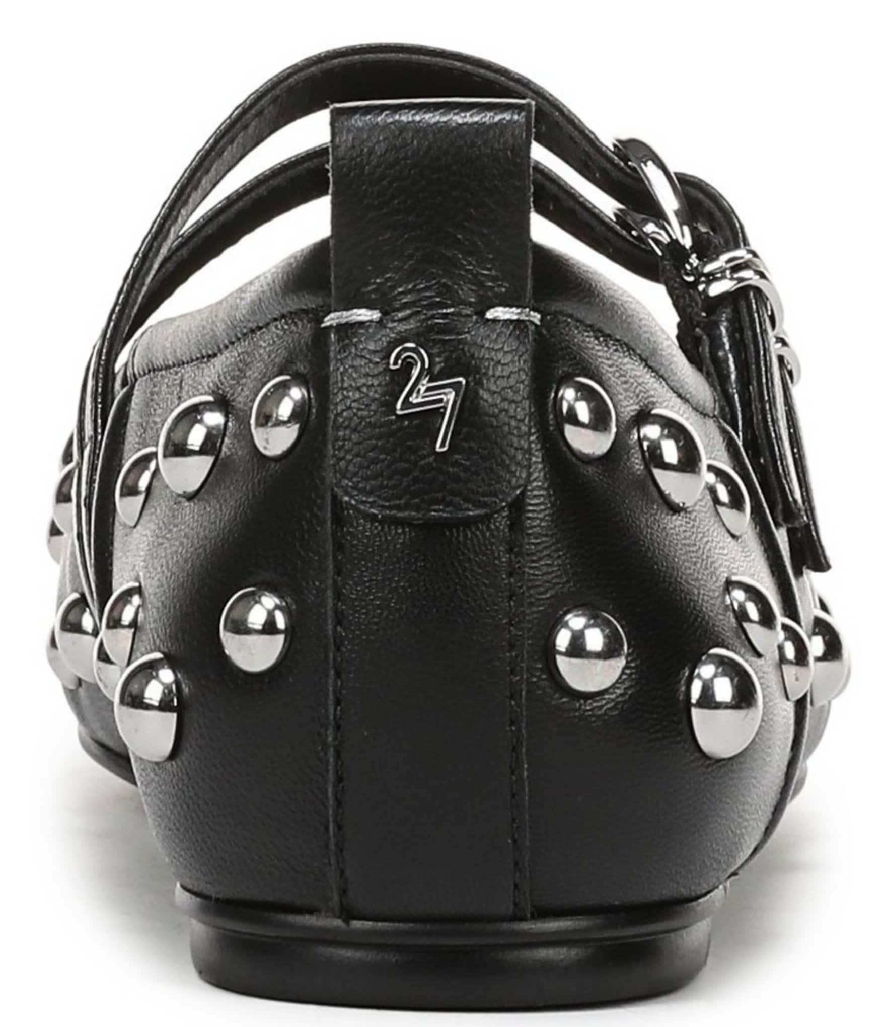 Naturalizer 27 EDIT Dawn Studded Leather Square Toe Mary Jane Flats