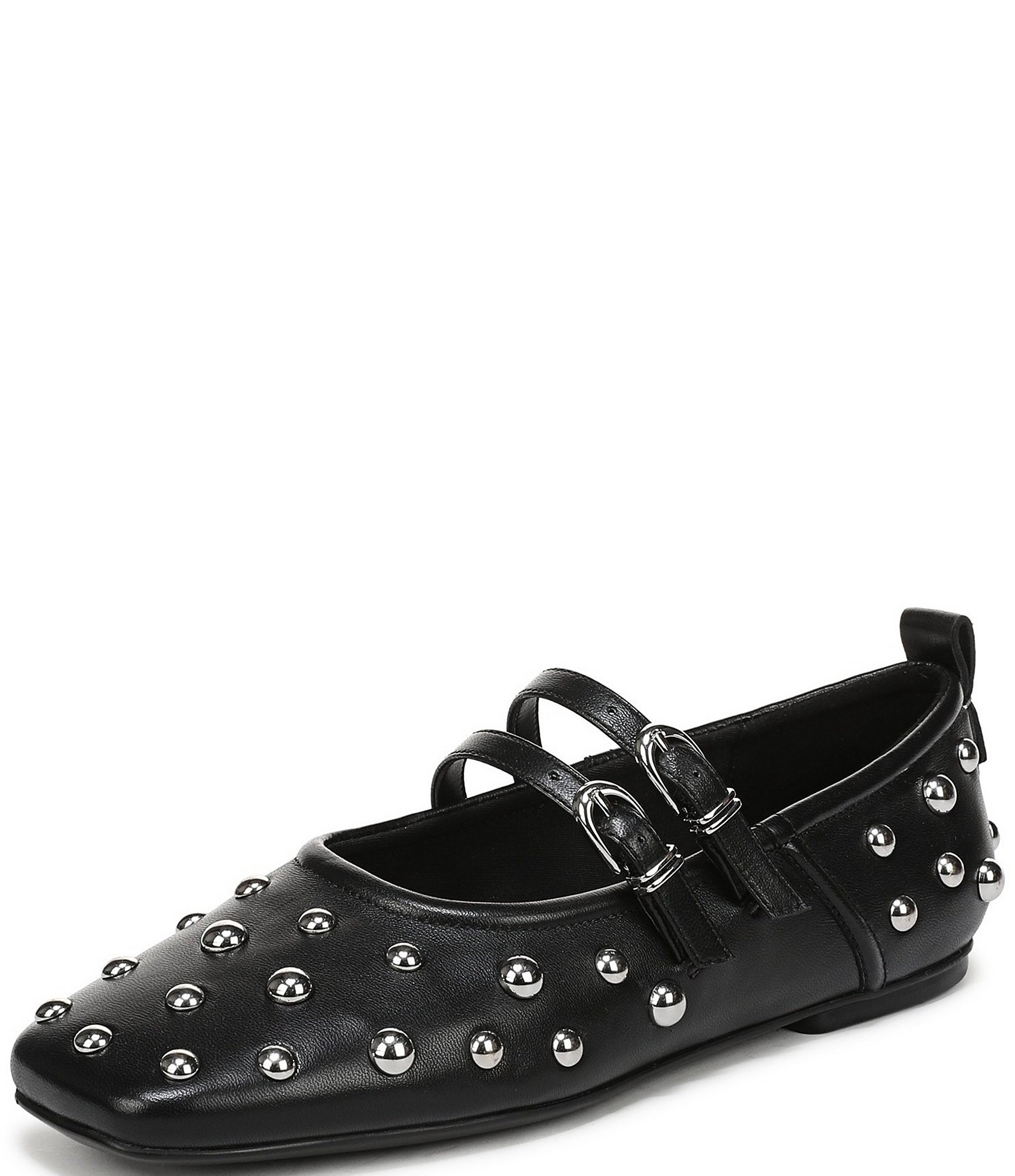 Naturalizer 27 EDIT Dawn Studded Leather Square Toe Mary Jane Flats