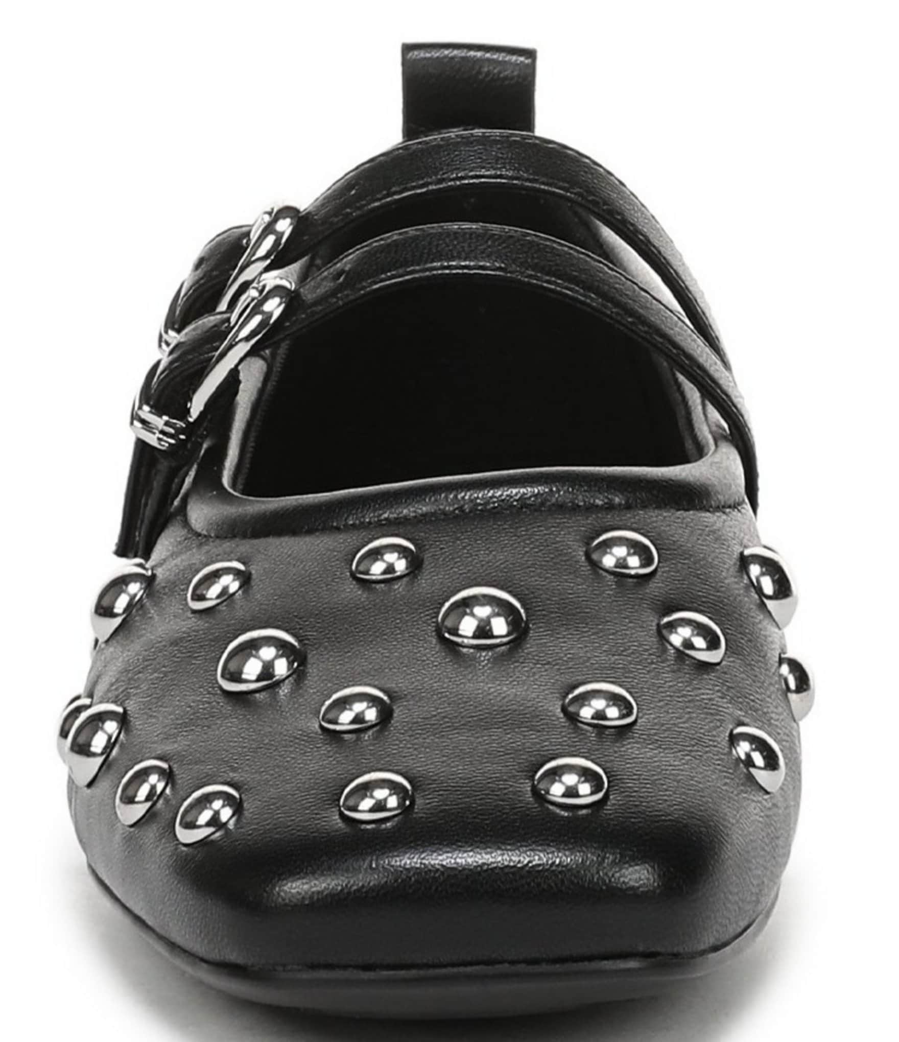 Naturalizer 27 EDIT Dawn Studded Leather Square Toe Mary Jane Flats