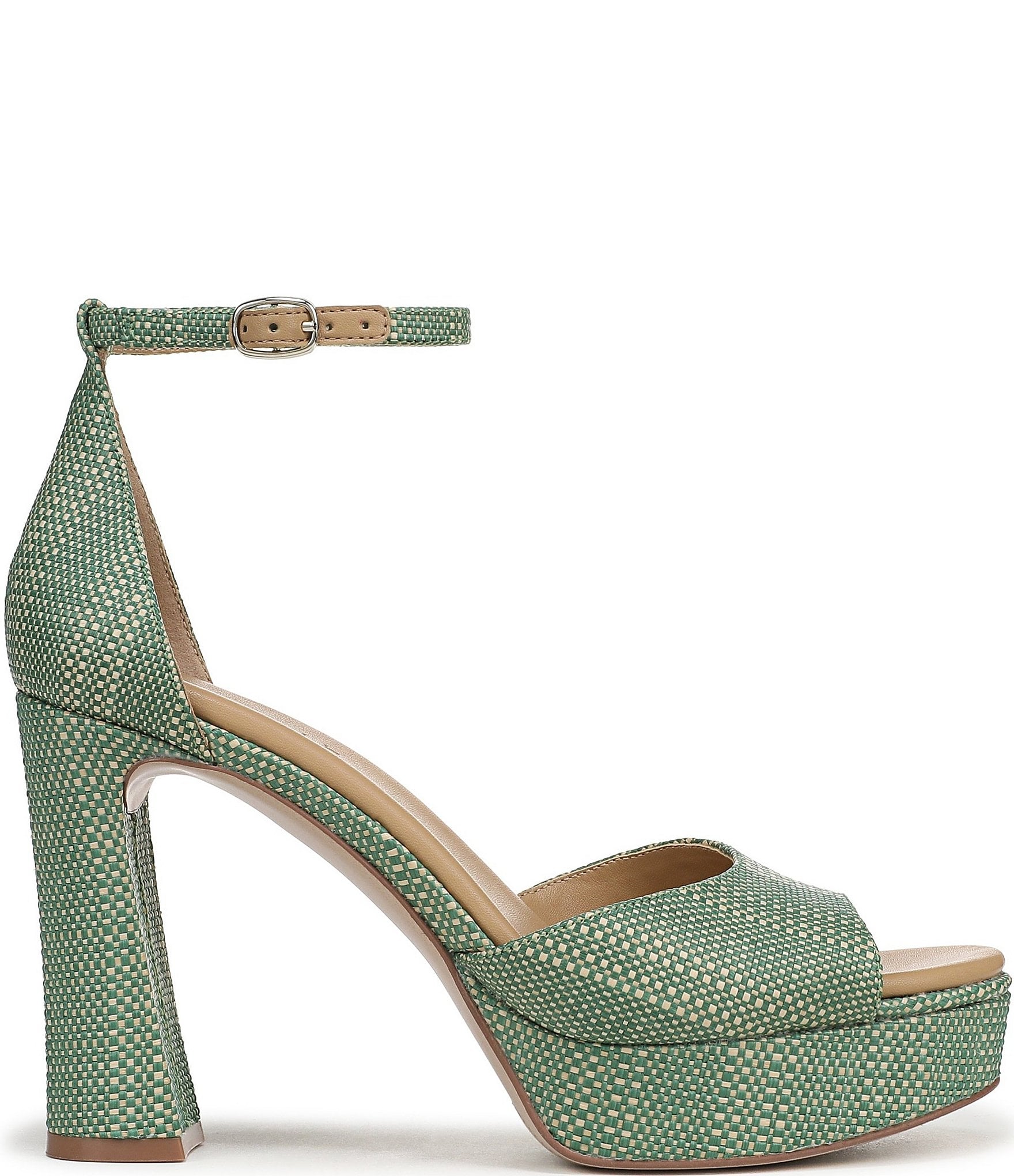 Naturalizer 27 EDIT Delphie Raffia Ankle Wrap Platform Dress Sandals