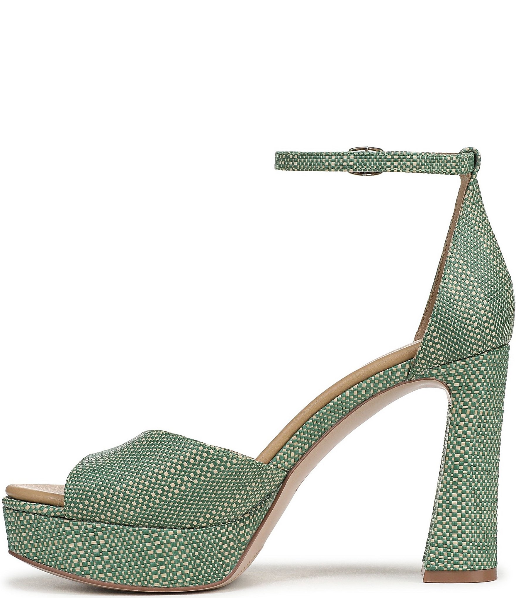 Naturalizer 27 EDIT Delphie Raffia Ankle Wrap Platform Dress Sandals