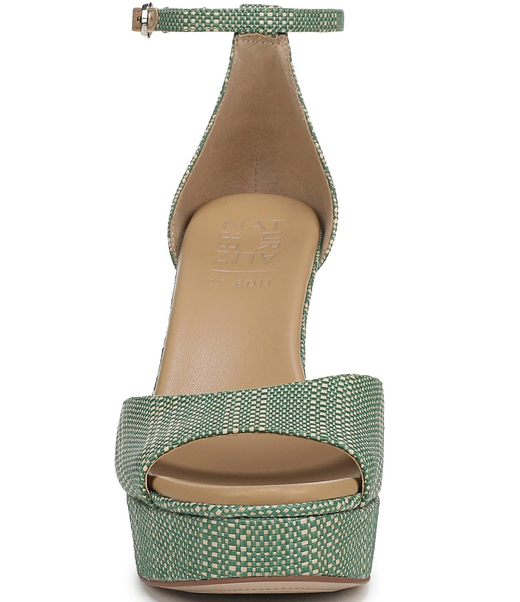 Naturalizer 27 EDIT Delphie Raffia Ankle Wrap Platform Dress Sandals