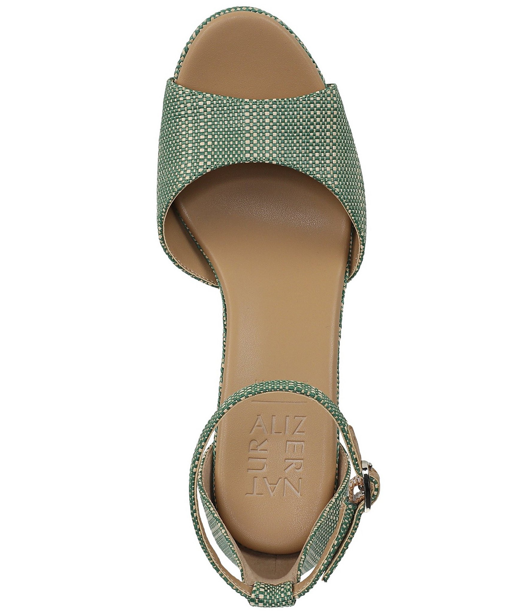 Naturalizer 27 EDIT Delphie Raffia Ankle Wrap Platform Dress Sandals