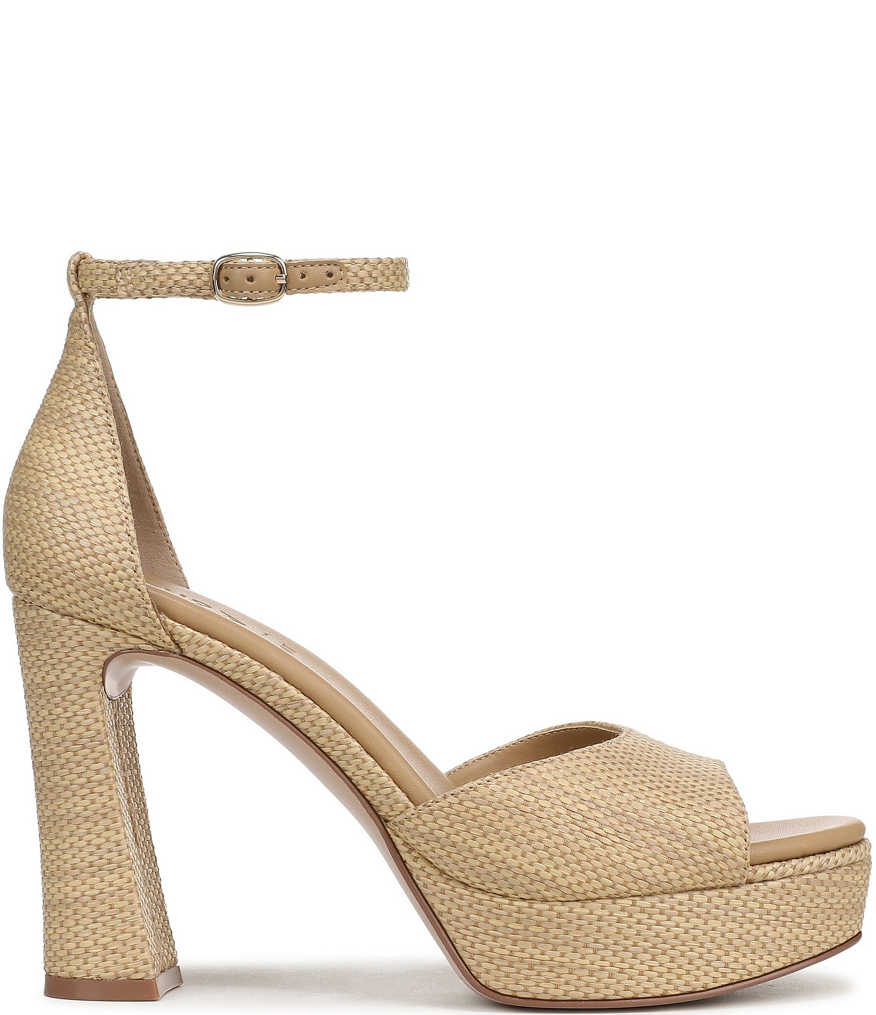 Naturalizer 27 EDIT Delphie Raffia Ankle Wrap Platform Dress Sandals