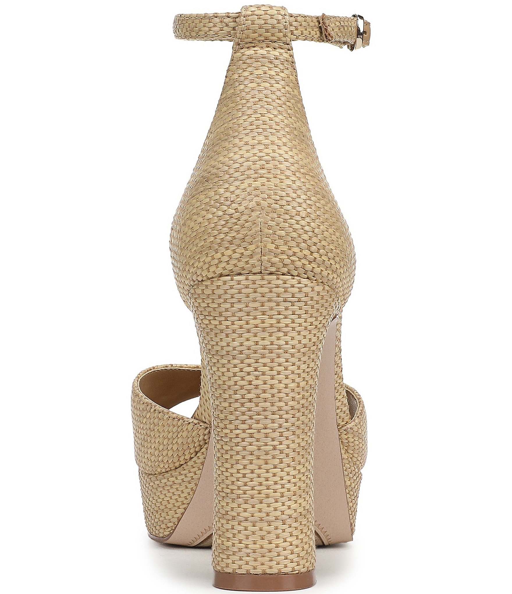 Naturalizer 27 EDIT Delphie Raffia Ankle Wrap Platform Dress Sandals