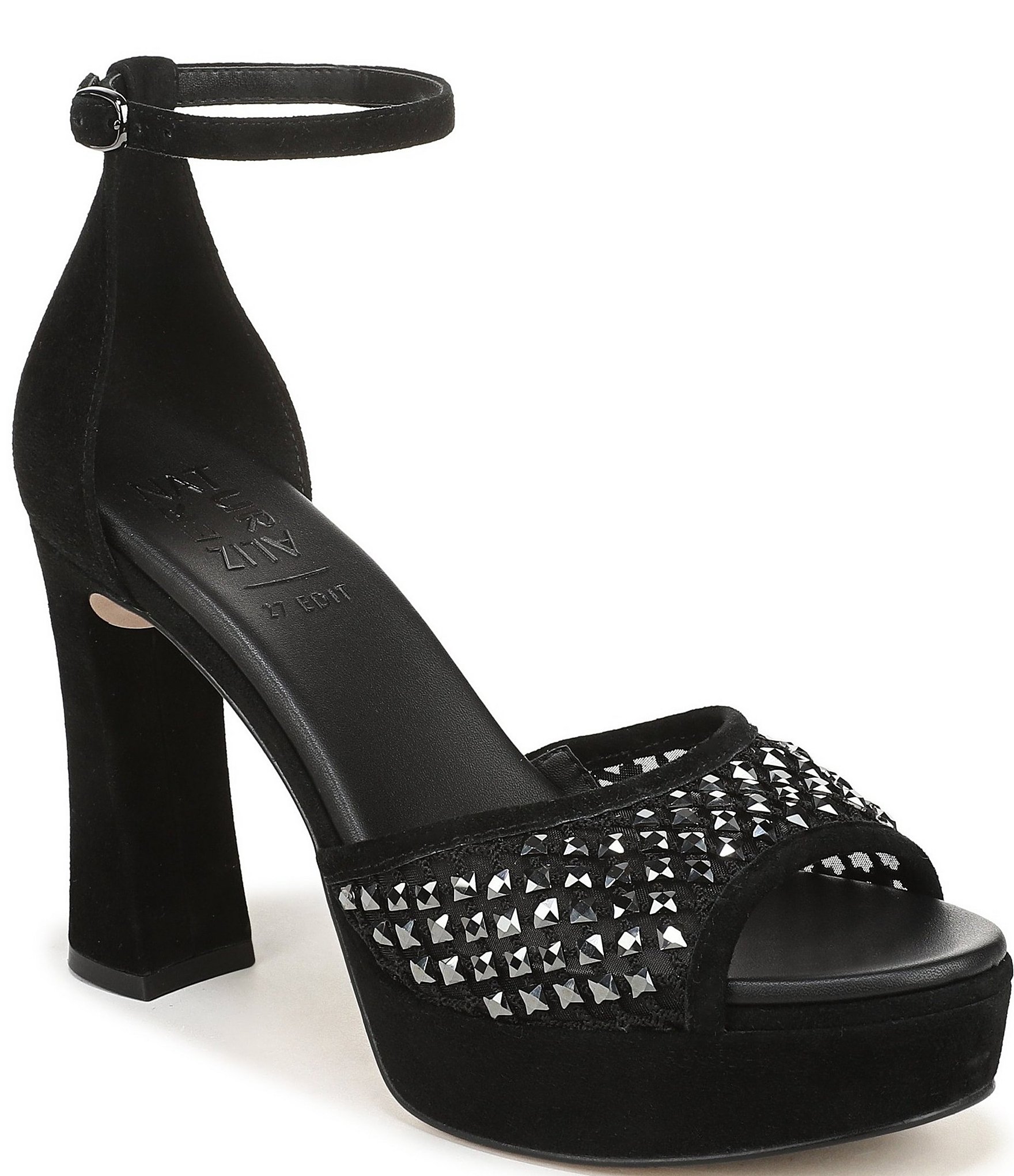Naturalizer 27 EDIT Delphie Suede Ankle Strap Platform Dress Sandals