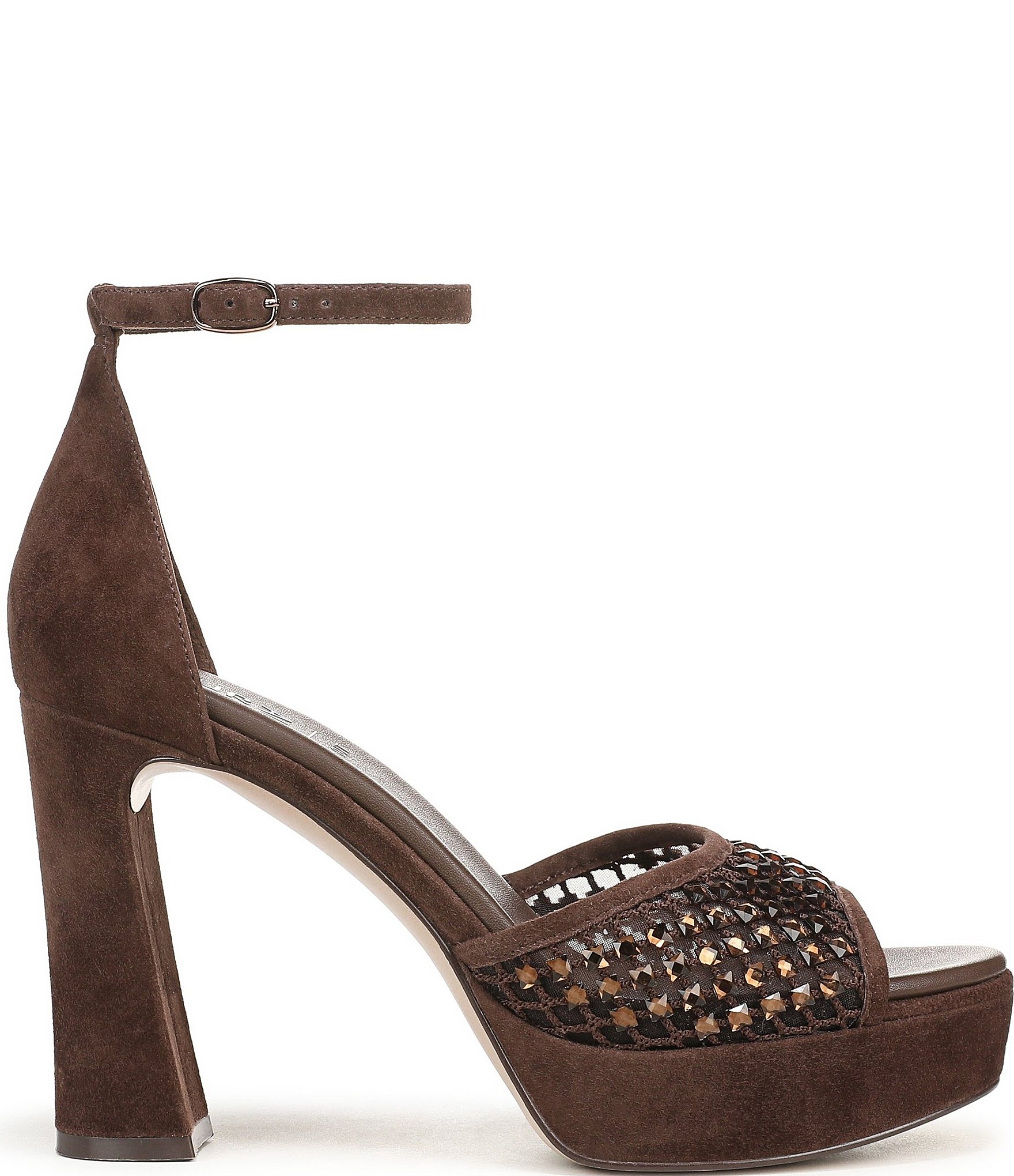 Naturalizer 27 EDIT Delphie Suede Ankle Strap Platform Dress Sandals