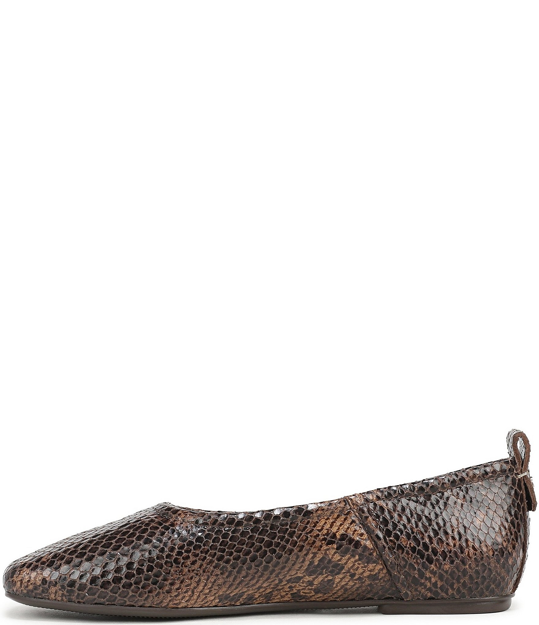 Naturalizer 27 EDIT Dream Snake Print Leather Square Toe Ballet Flats