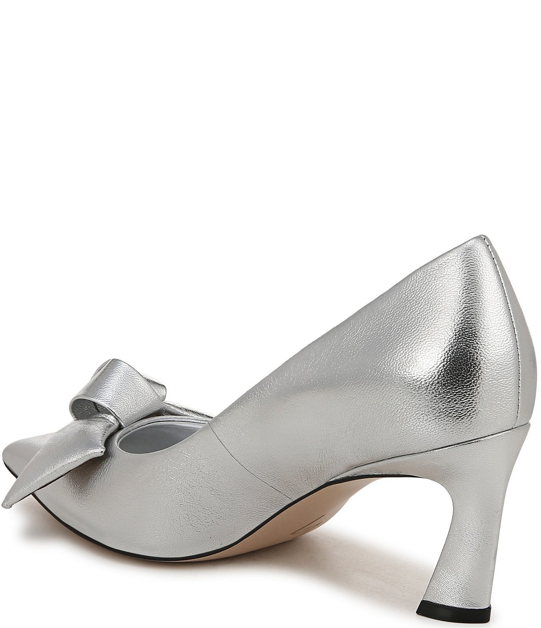 Naturalizer 27 EDIT Emery Bow Metallic Leather Pumps