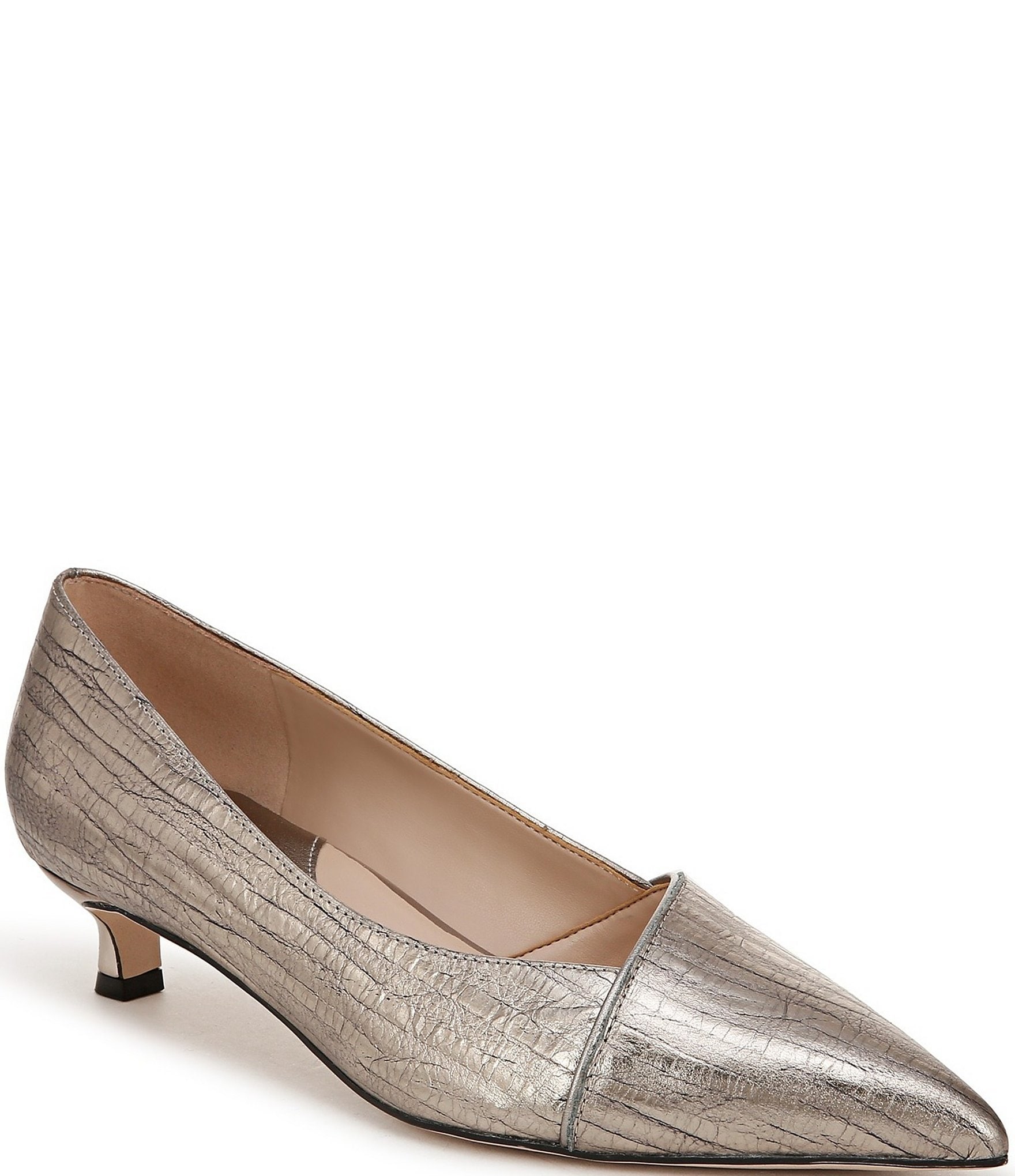 Pewter dress fashion shoes low heels