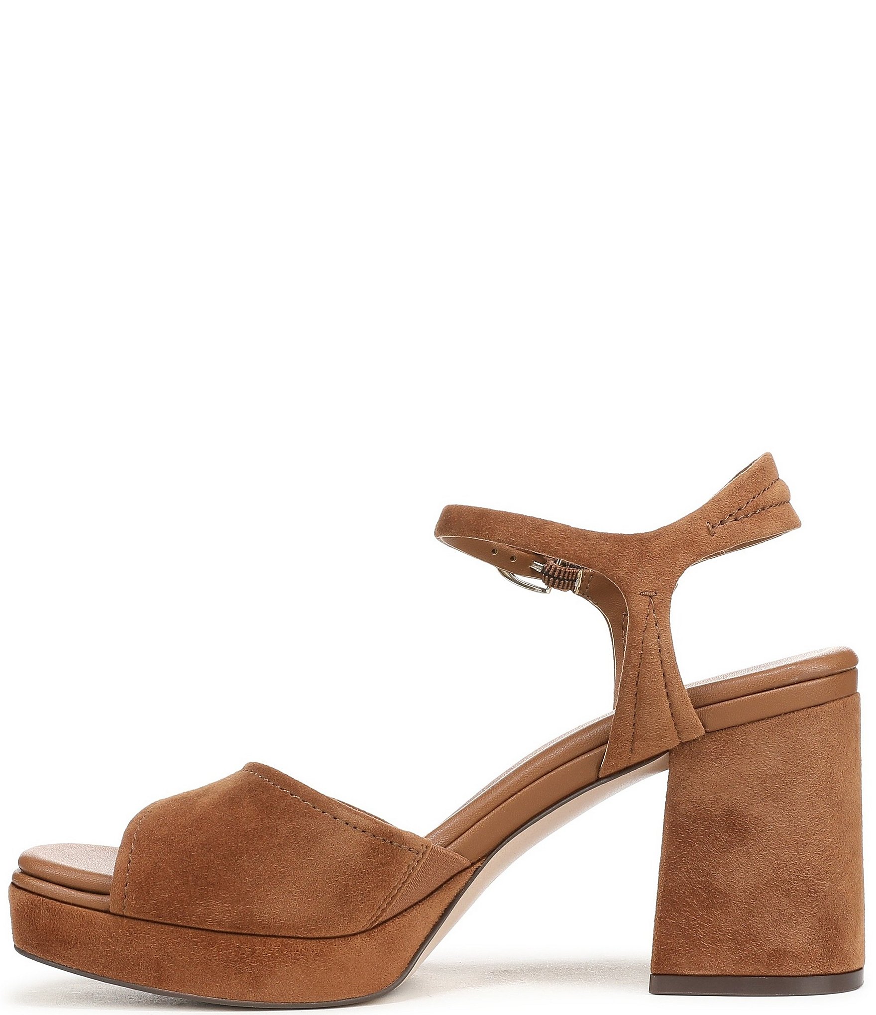 Naturalizer 27 EDIT Paige Suede Platform Block Heel Sandals