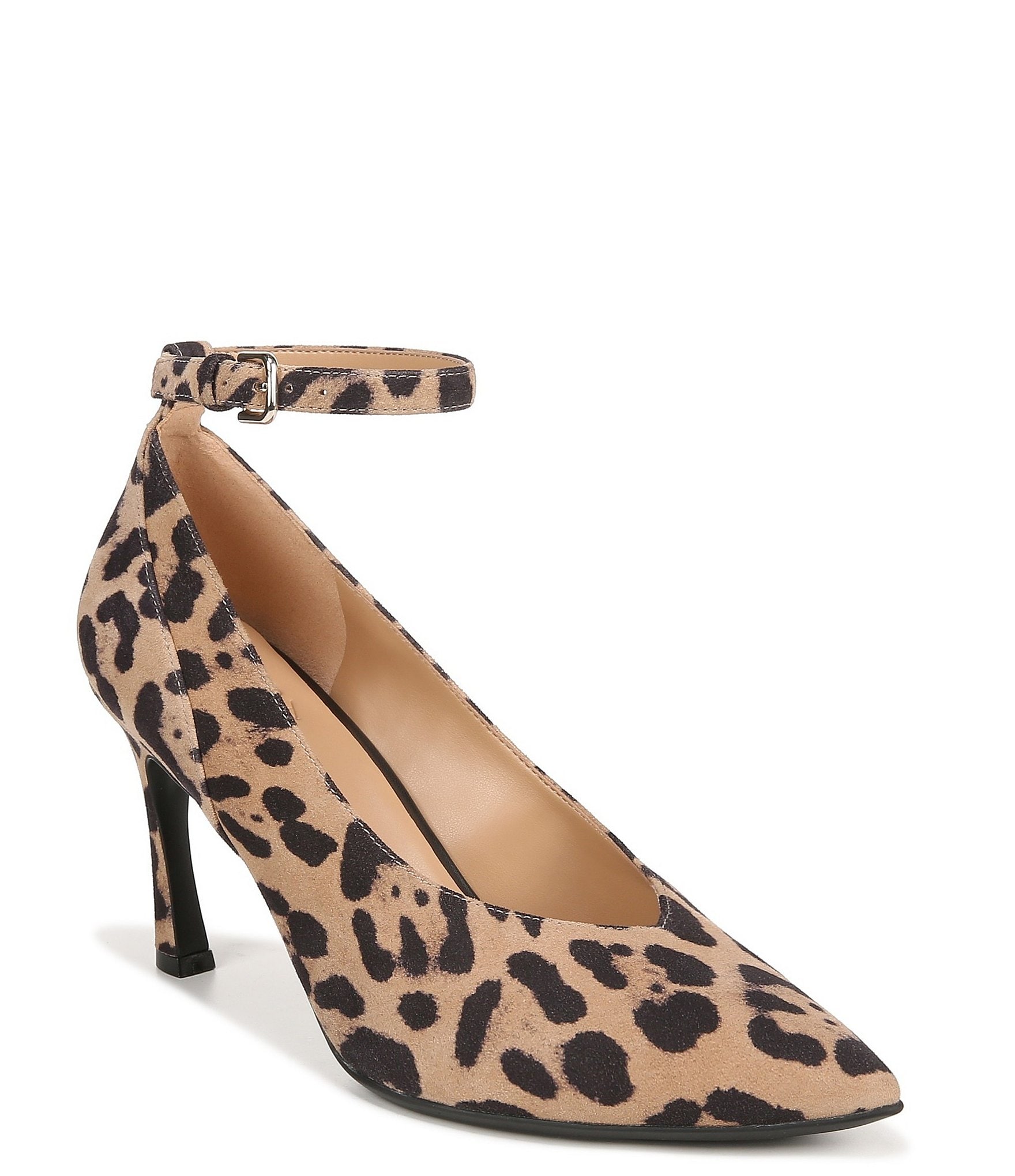 Naturalizer Ace Suede Leopard Print Ankle Strap Dress Pumps | Dillard's