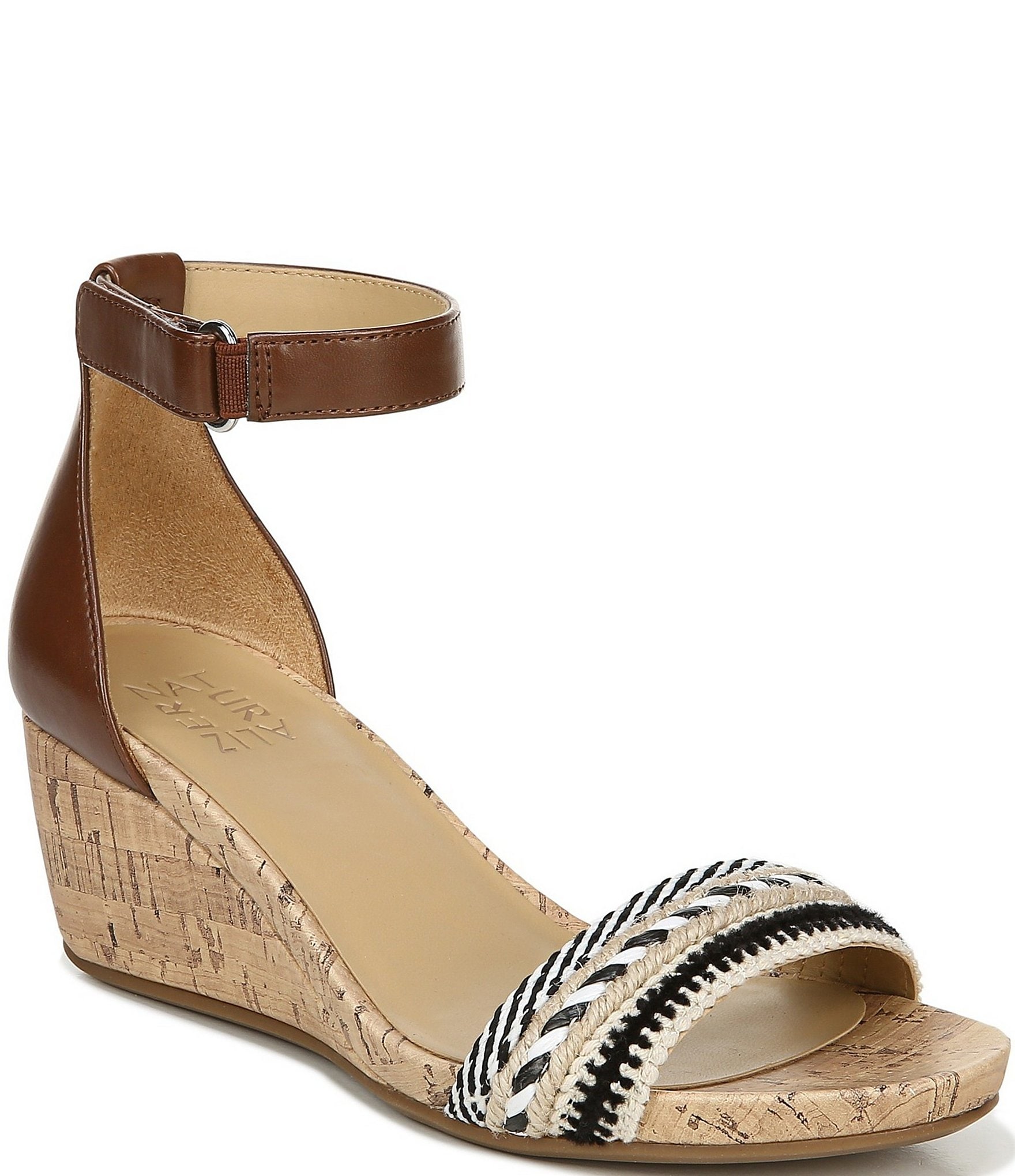 Naturalizer Areda Ankle Strap Wedge Sandals
