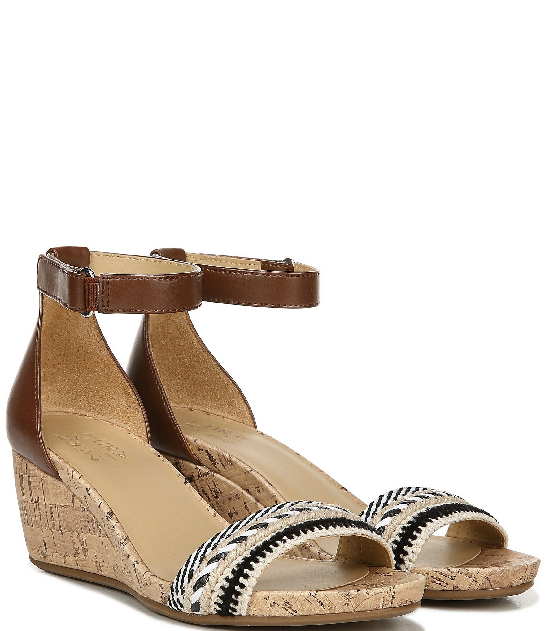 Naturalizer Areda Ankle Strap Wedge Sandals