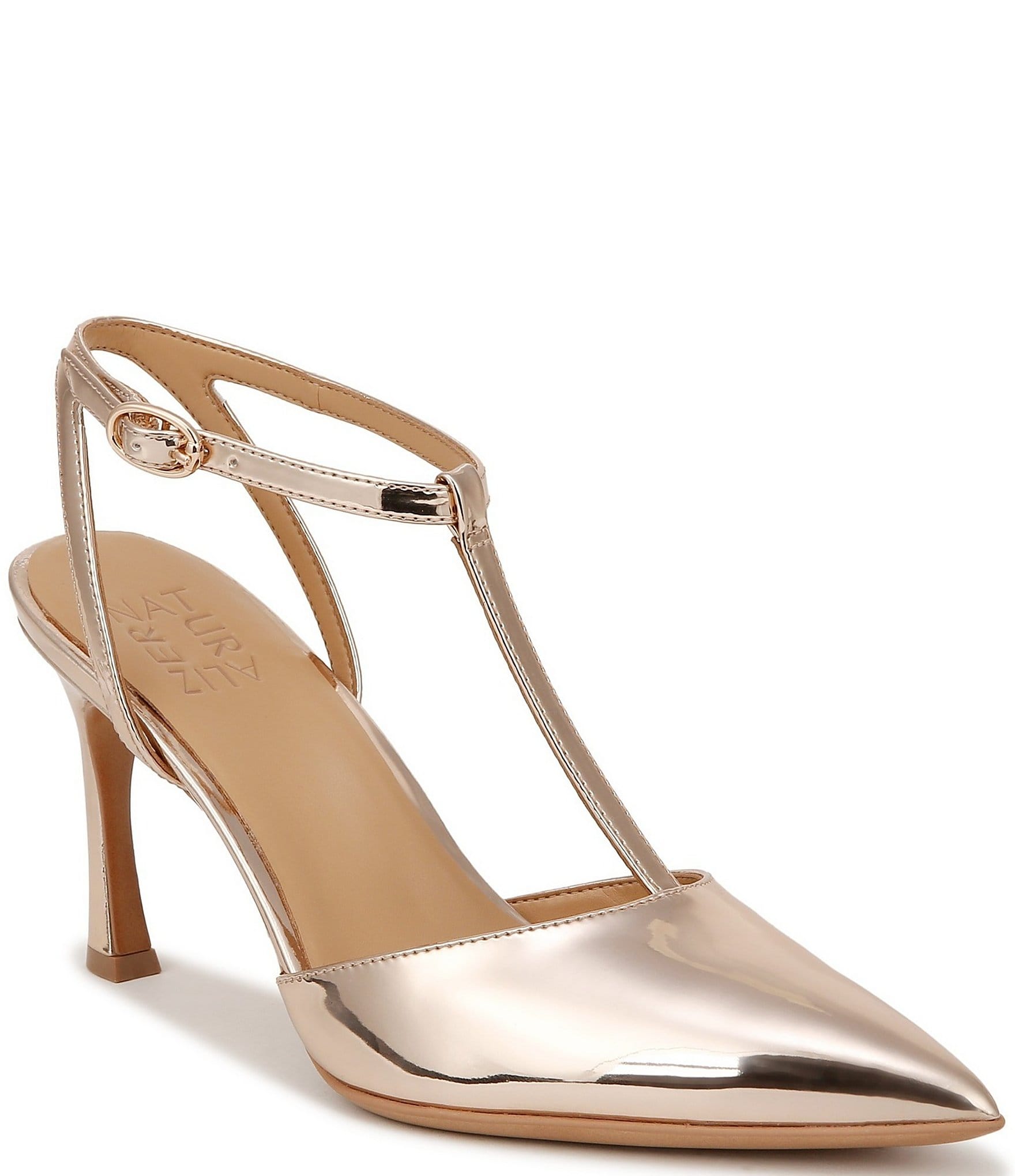 Naturalizer Astrid Metallic T-Strap Dress Pumps | Dillard's