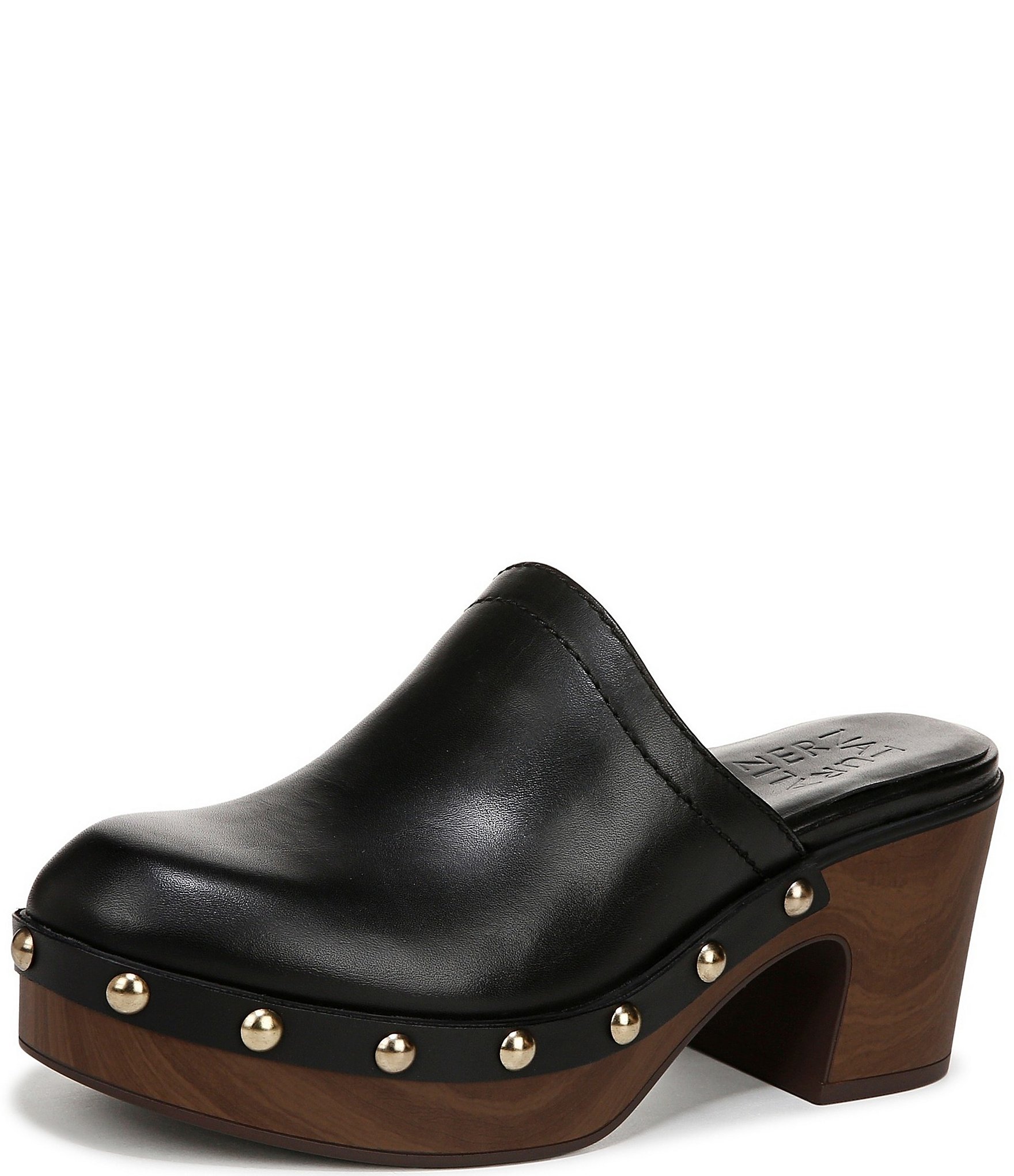 Naturalizer Bailey Leather Studded Clogs