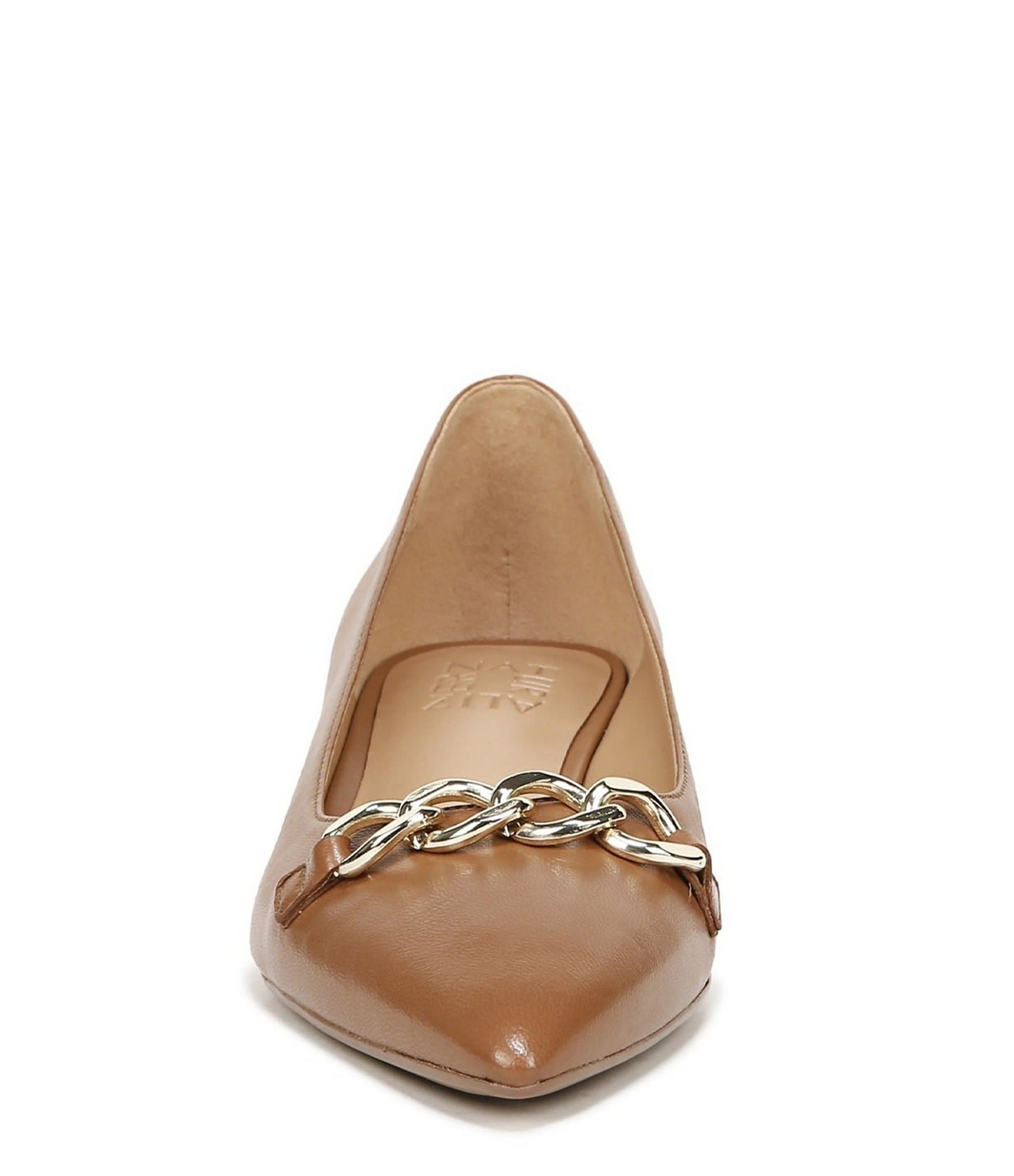 Naturalizer Becca Chain Detail Leather Heeled Flats