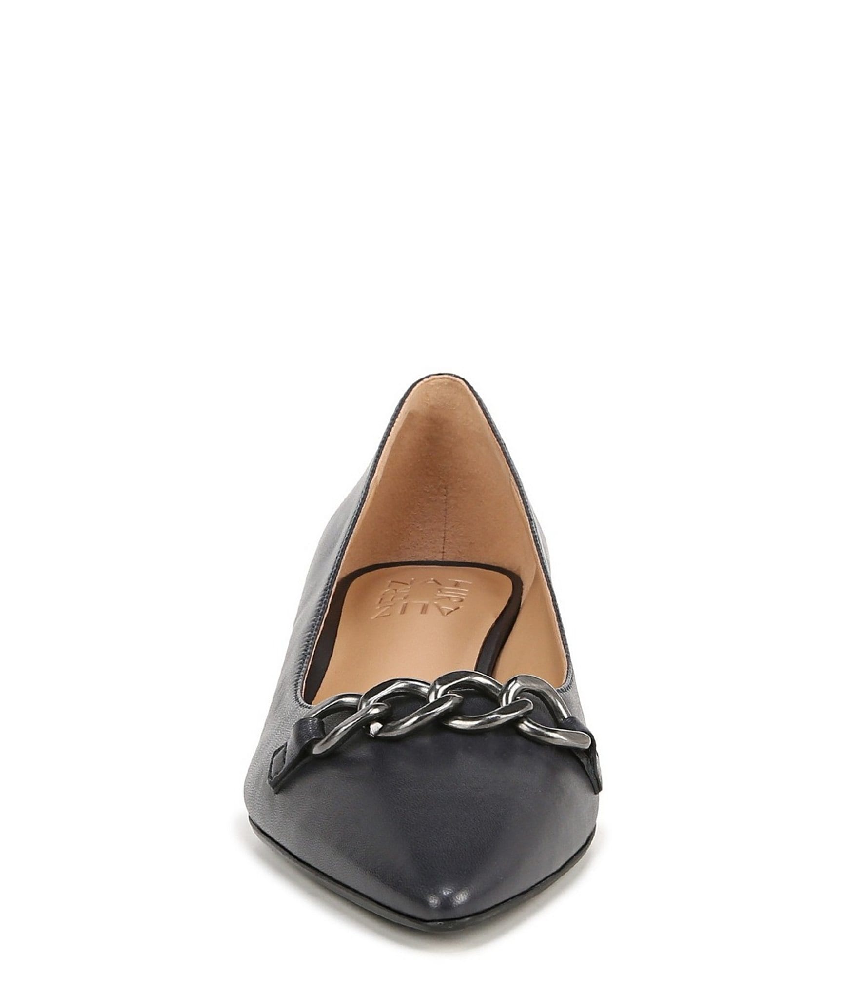 Naturalizer Becca Chain Detail Leather Heeled Flats