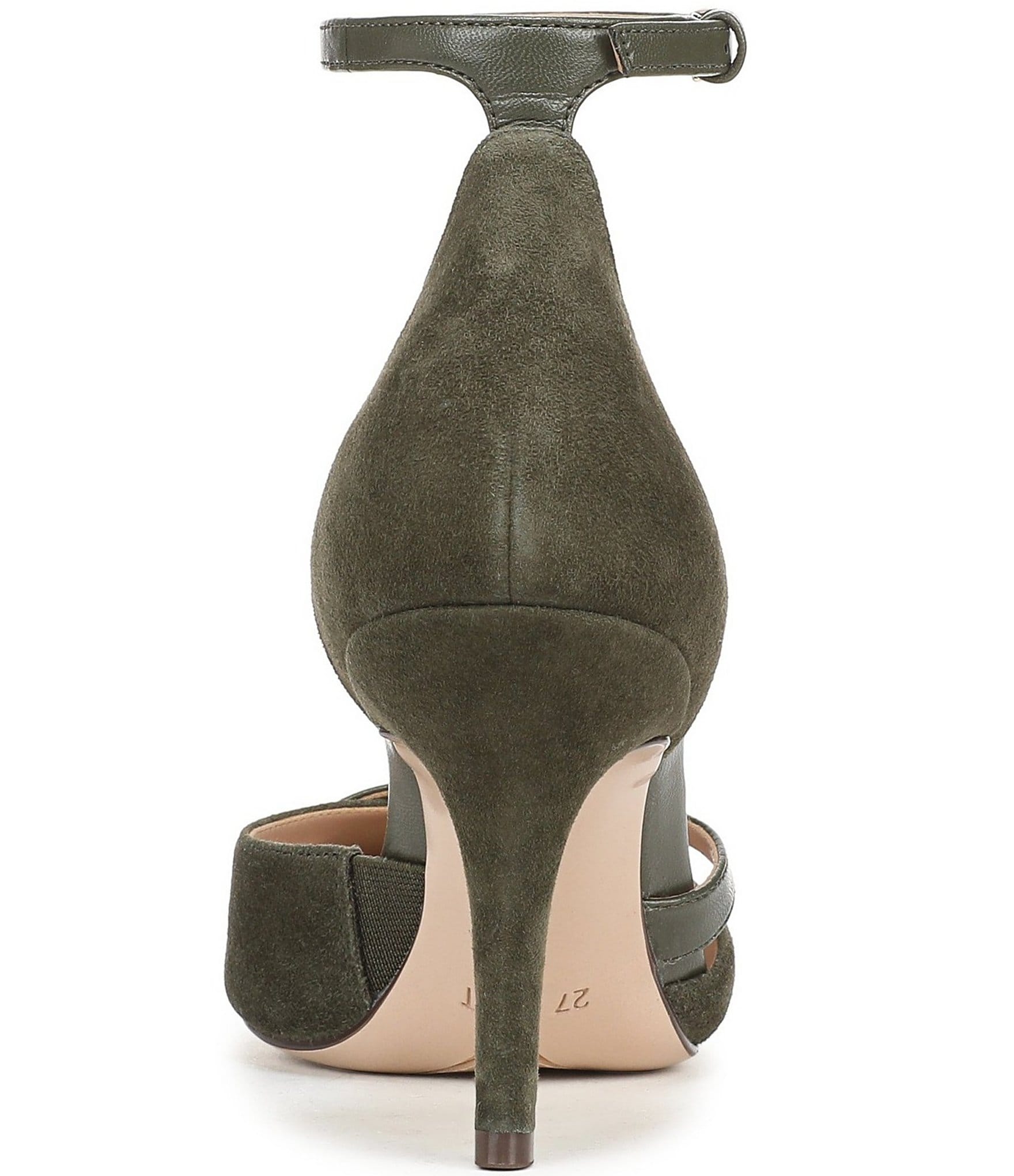 Naturalizer Bliss Suede Pointed Toe Ankle Strap Dress Pumps