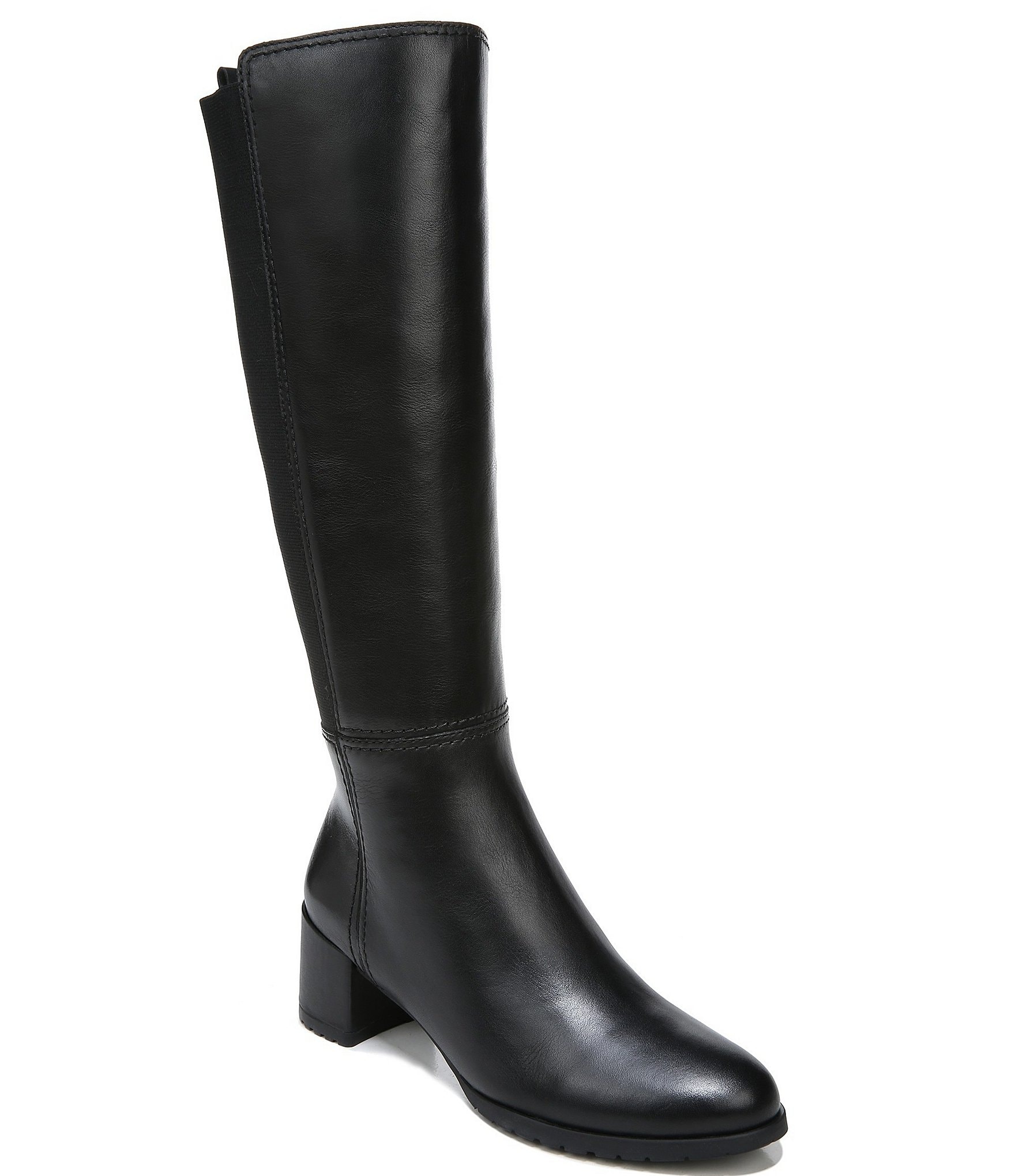 Naturalizer Brent Weatherproof Leather Block Heel Tall Boots | Dillard's