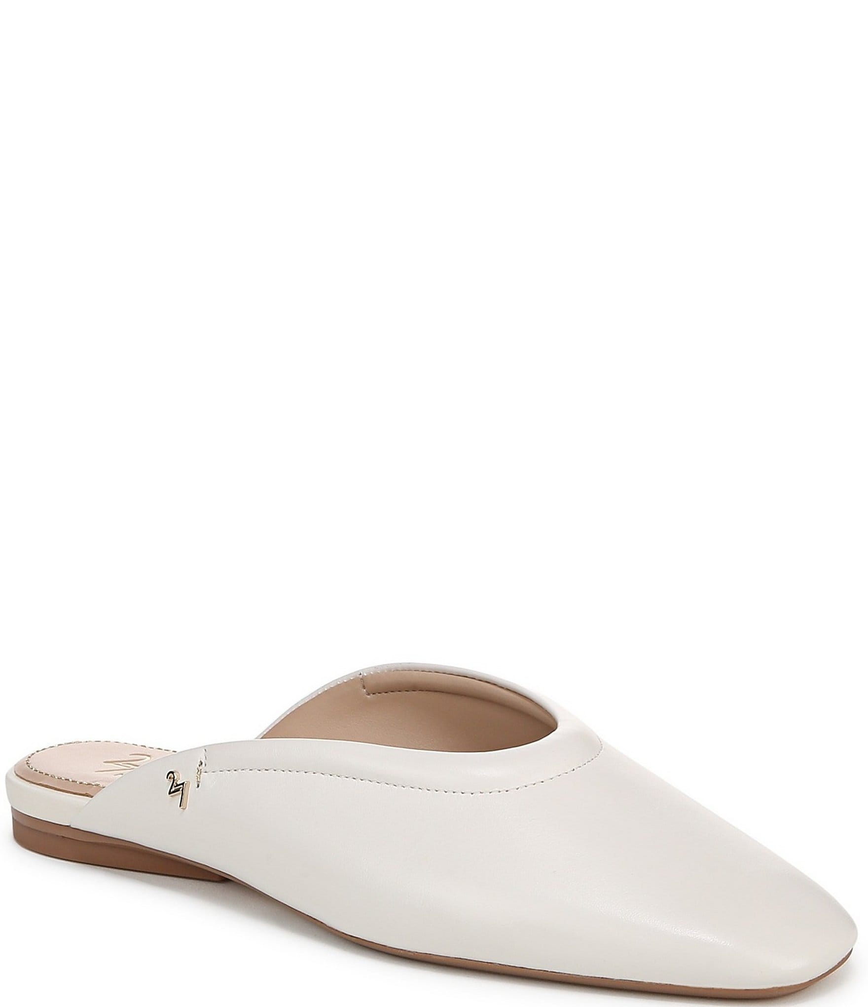 Naturalizer 27 EDIT Carla Leather Square Toe Flat Mules Naturalizer 27 EDIT Carla Leather Square Toe Flat Mules