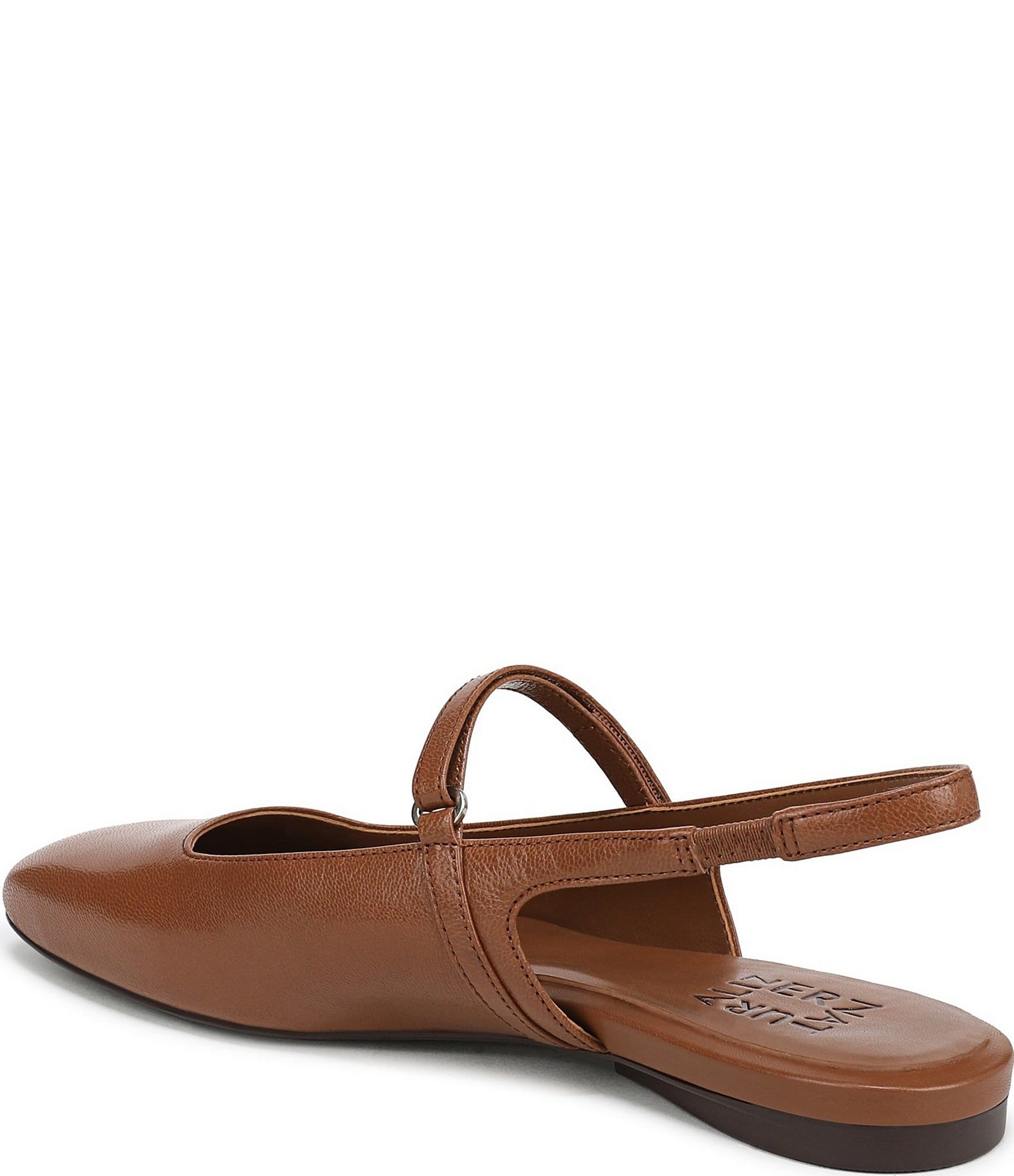 Naturalizer Connie Leather Slingback Mary Jane Square Toe Ballet Flats