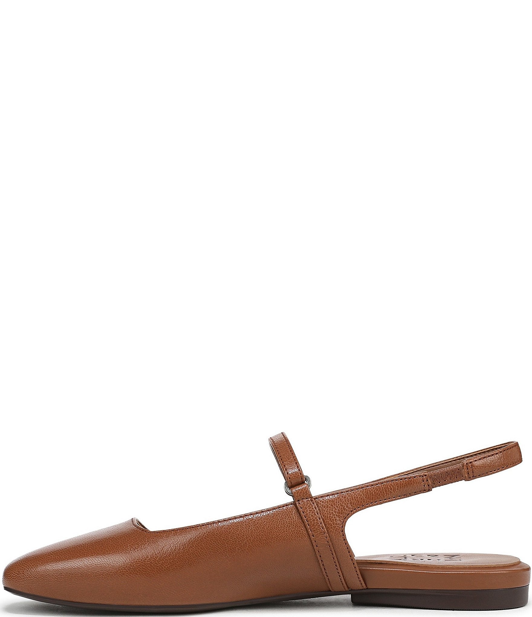 Naturalizer Connie Leather Slingback Mary Jane Square Toe Ballet Flats