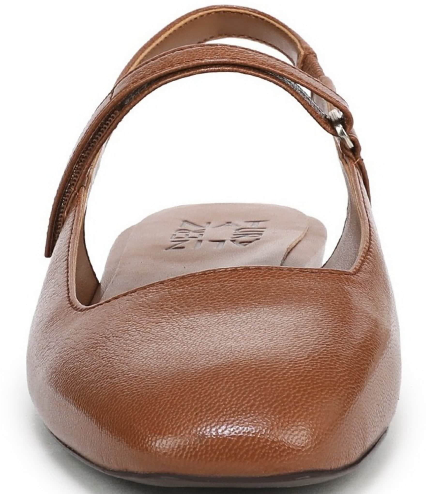 Naturalizer Connie Leather Slingback Mary Jane Square Toe Ballet Flats