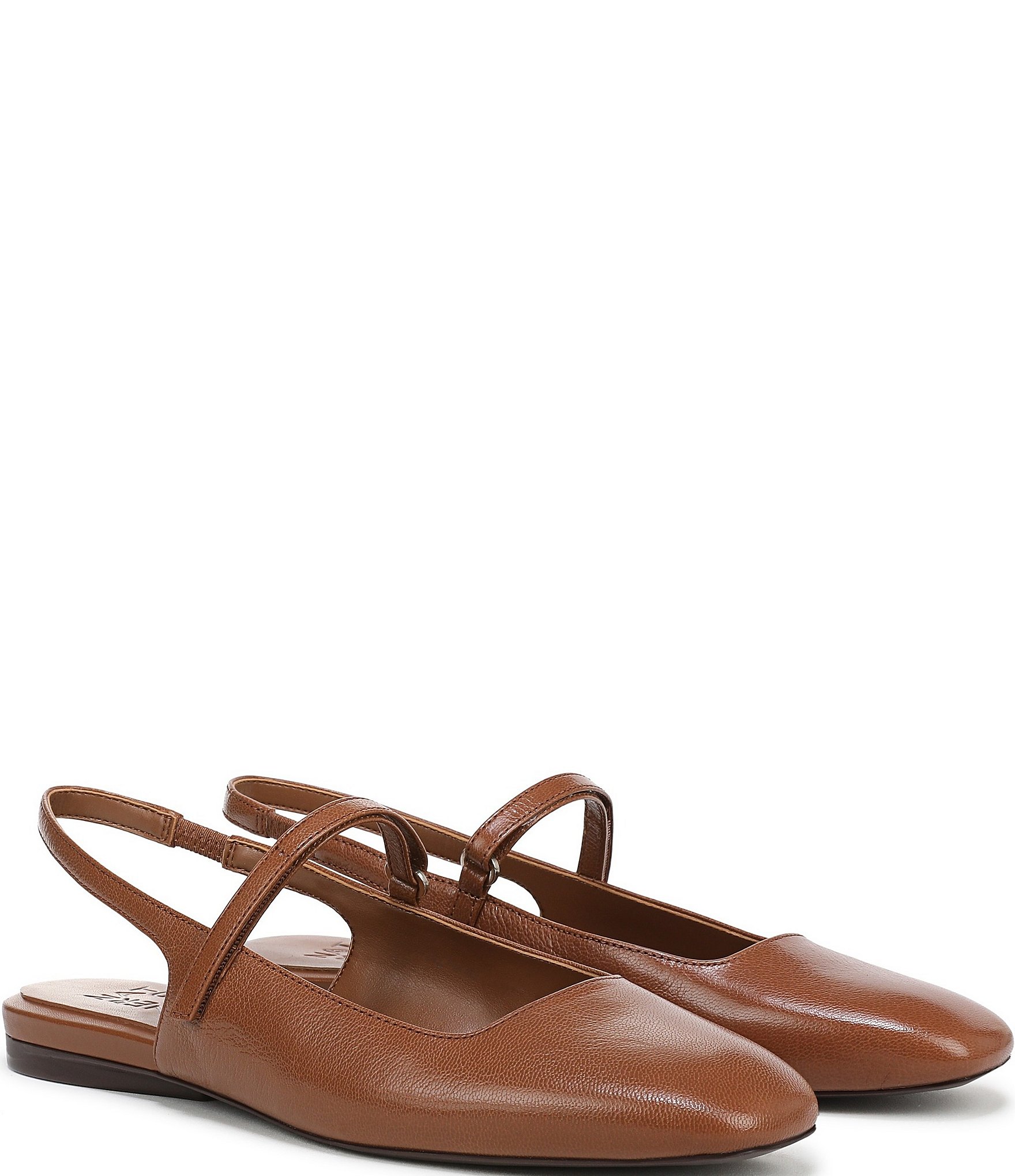 Naturalizer Connie Leather Slingback Mary Jane Square Toe Ballet Flats