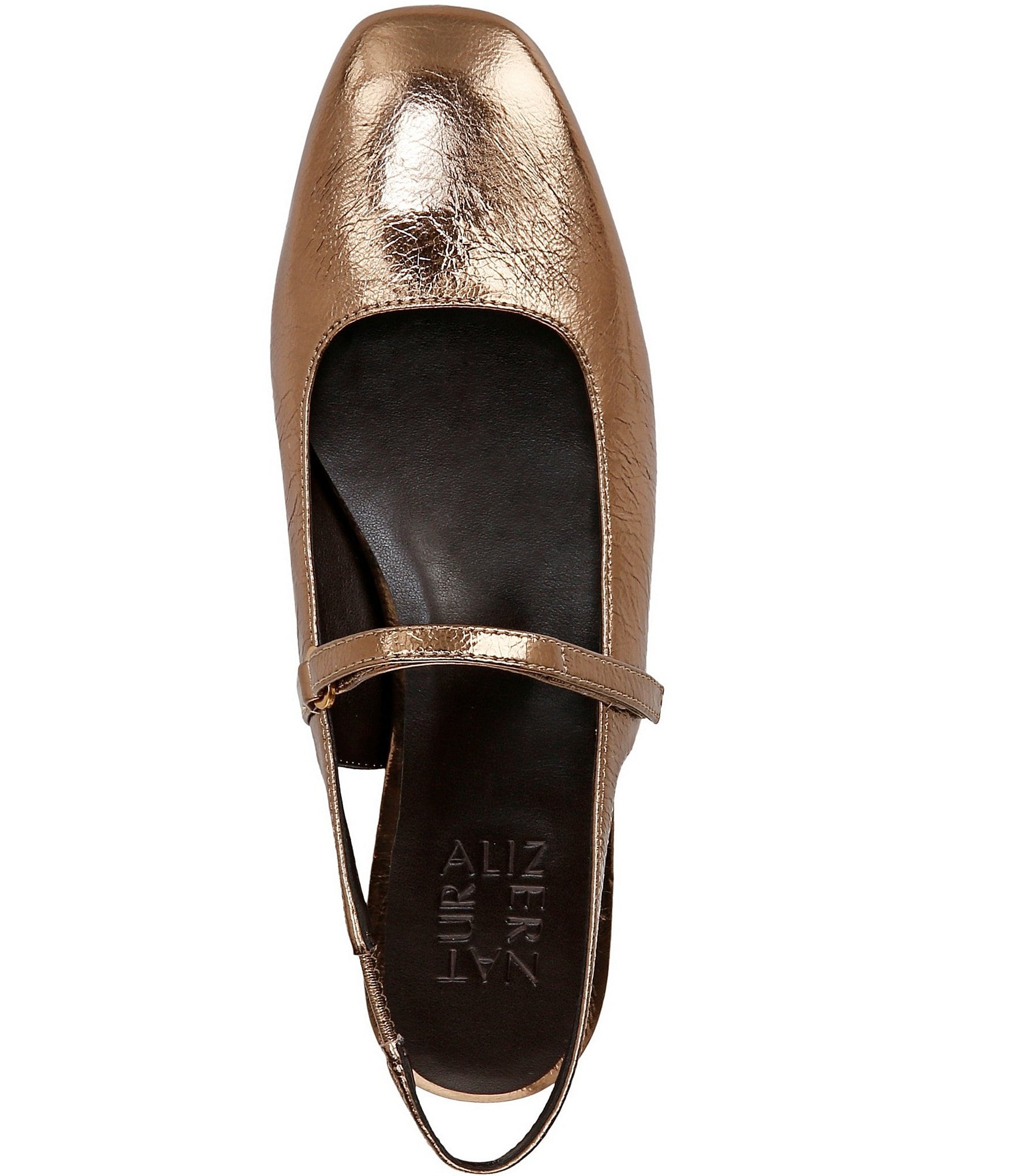 Naturalizer Connie Leather Slingback Mary Jane Square Toe Ballet Flats