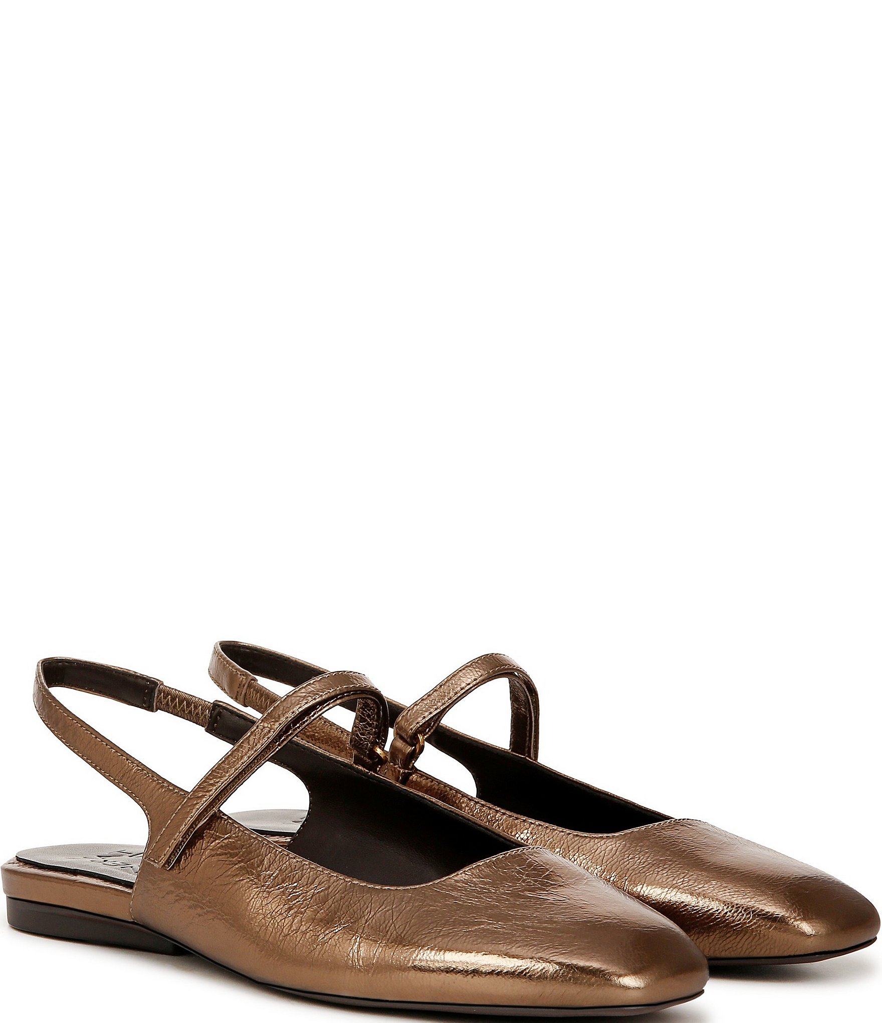 Naturalizer Connie Leather Slingback Mary Jane Square Toe Ballet Flats