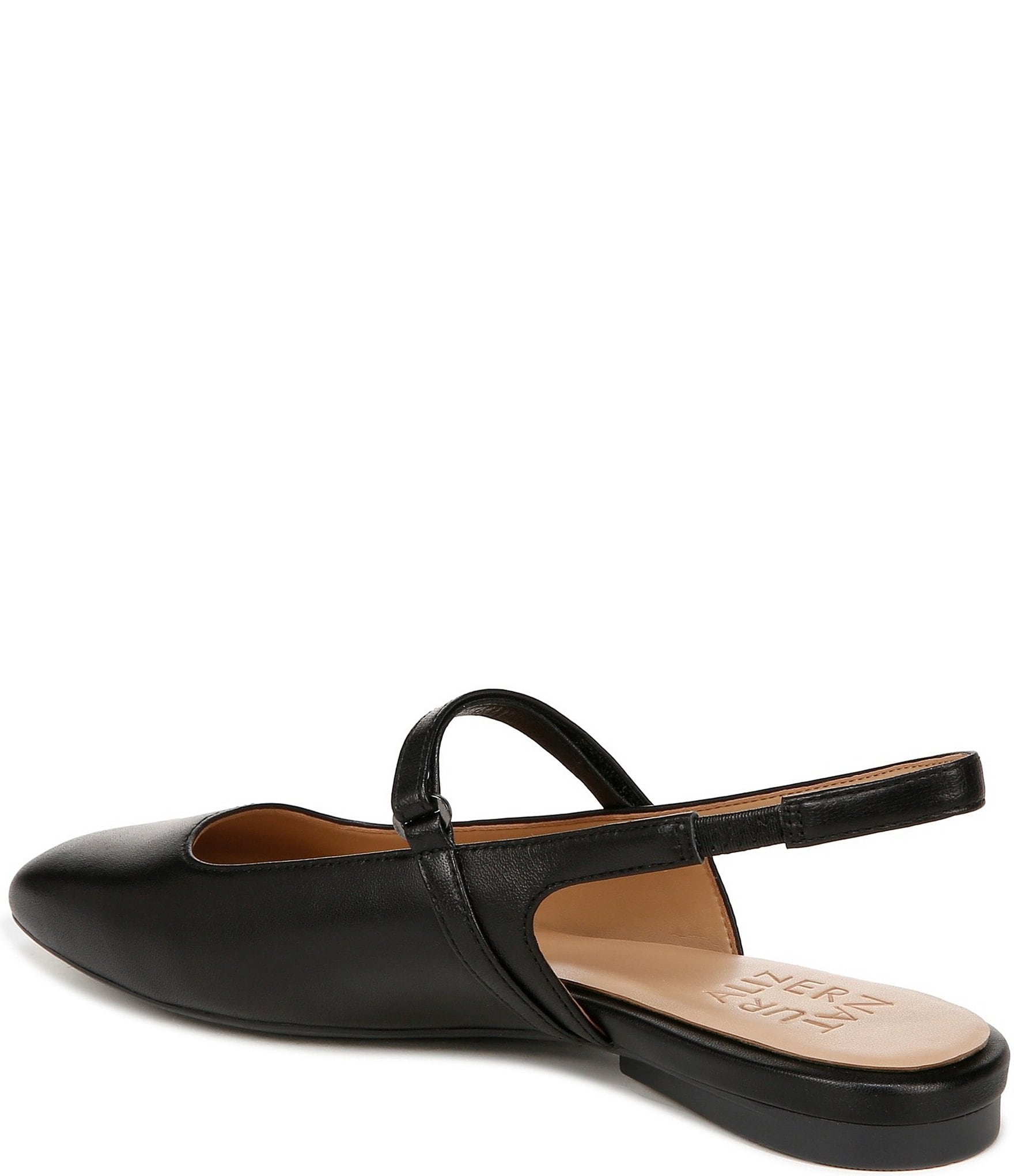 Naturalizer Connie Leather Slingback Mary Jane Square Toe Ballet Flats