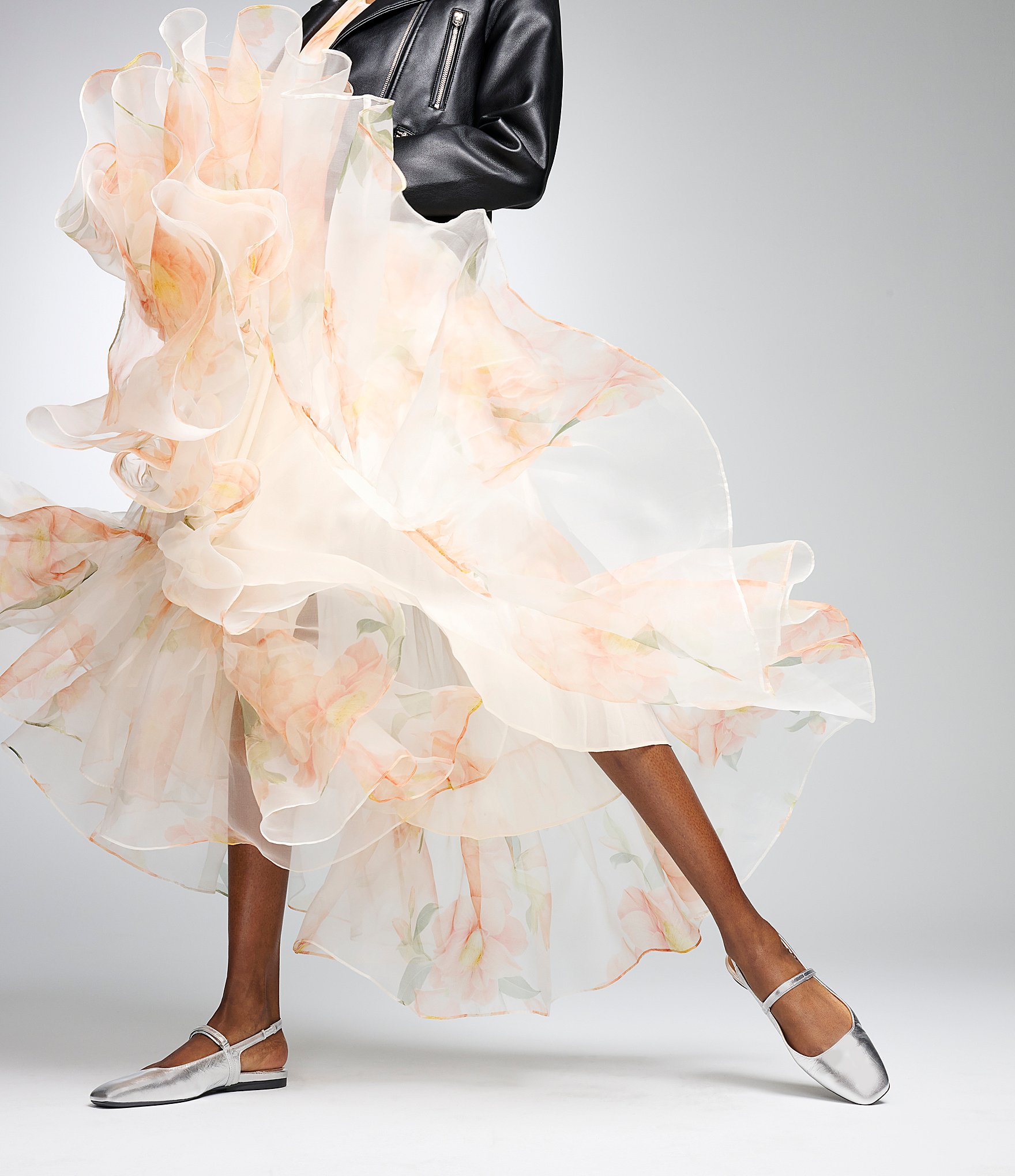 Naturalizer Connie Leather Slingback Mary Jane Square Toe Ballet Flats