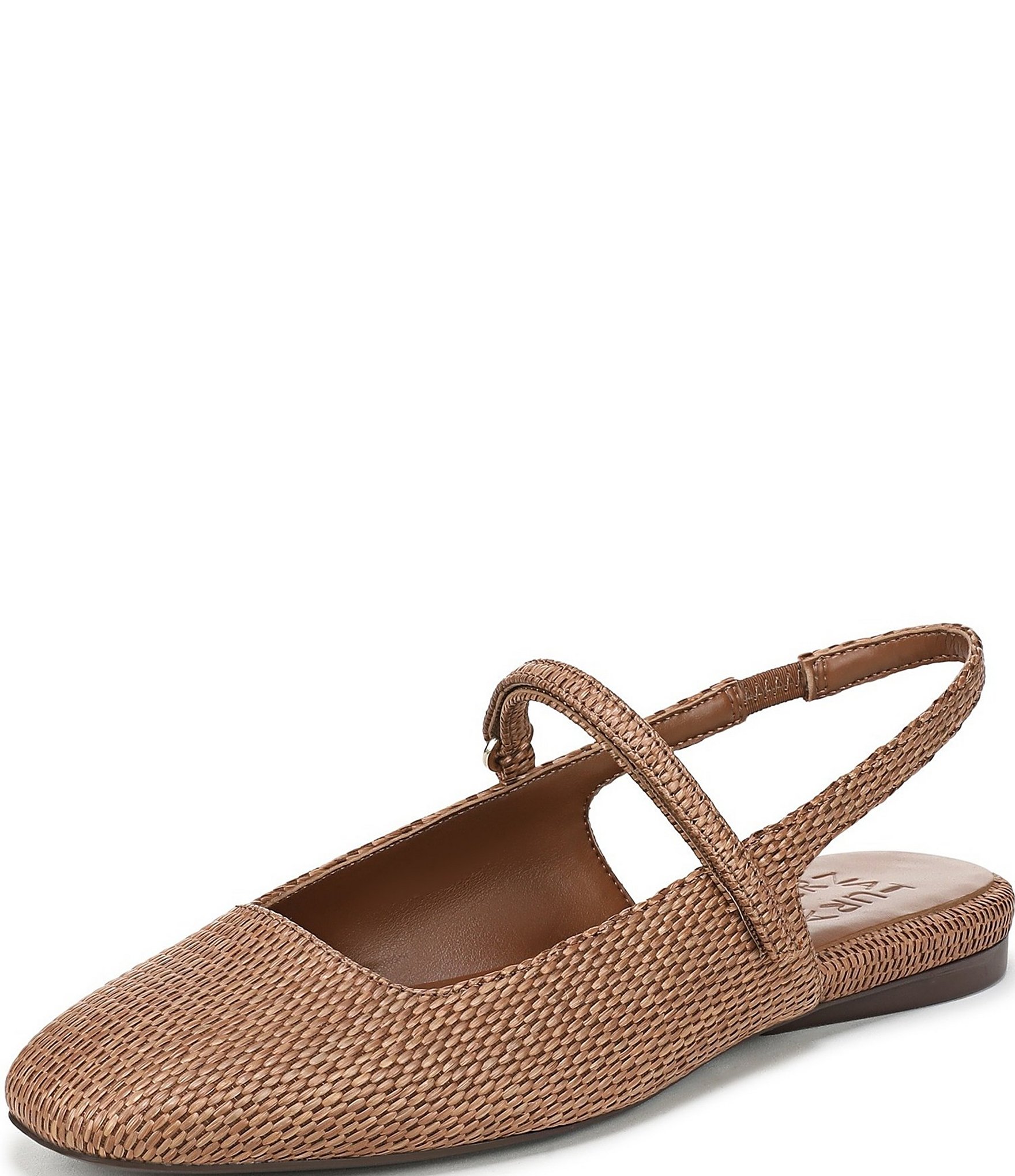 Naturalizer Connie Raffia Slingback Mary Jane Square Toe Ballet Flats